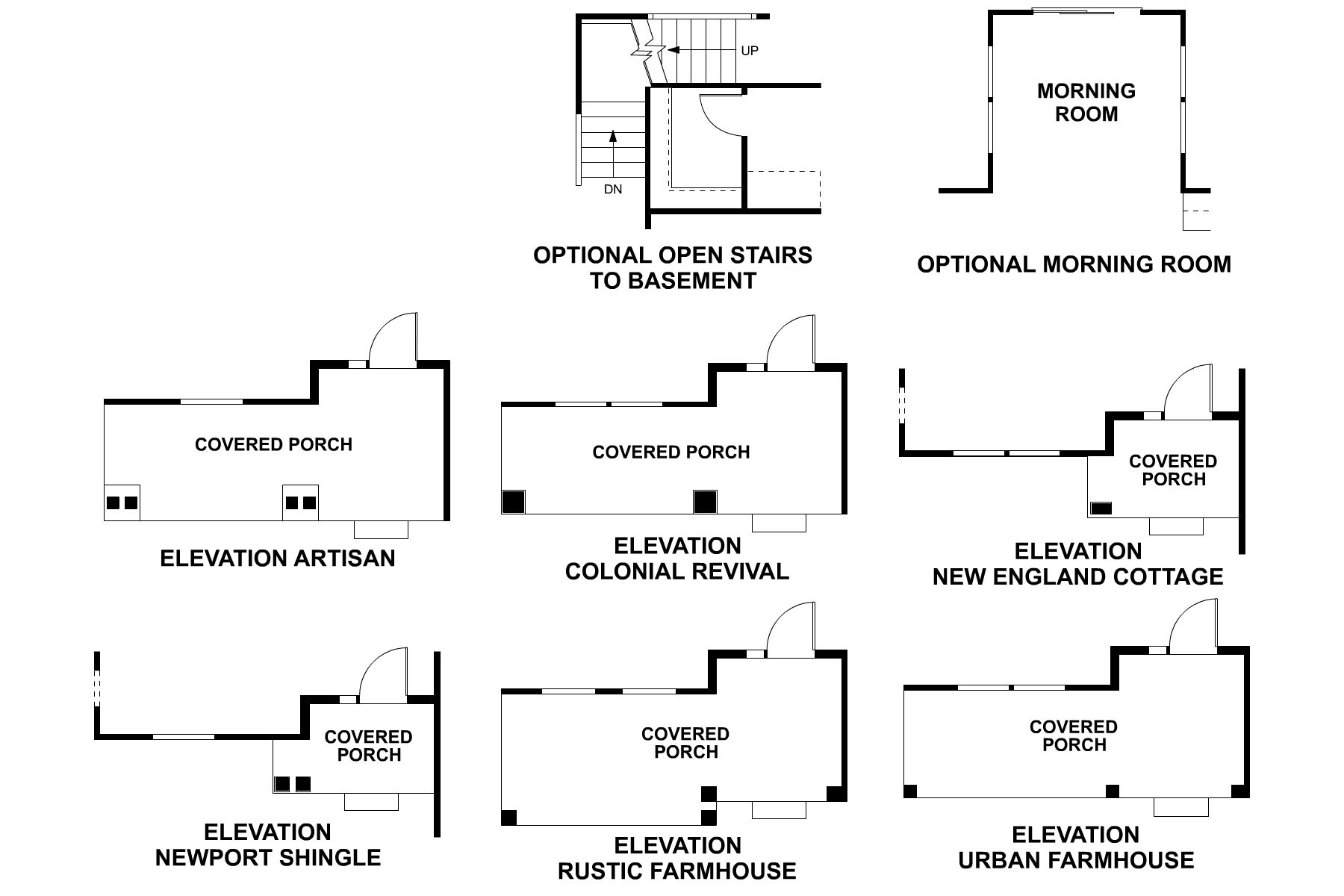 Easton - First Floor Options
