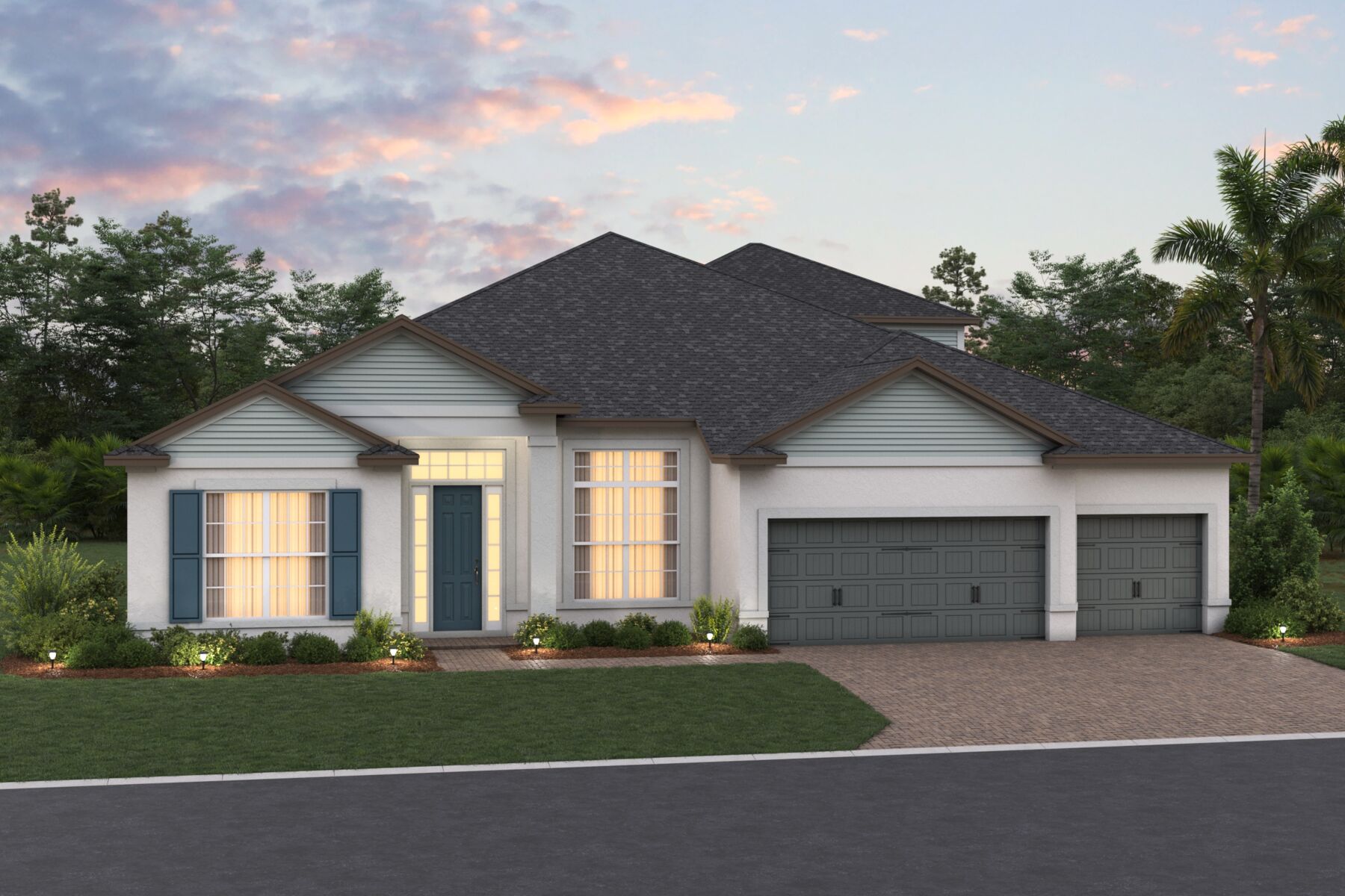 Brookhaven Elevation Solaceatcornerlake