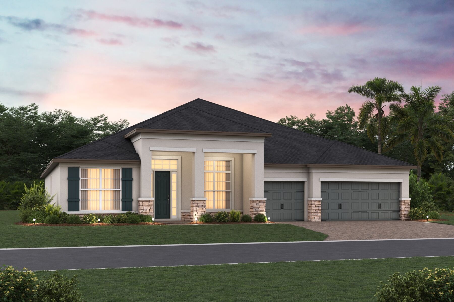 Brookhaven Elevation Solaceatcornerlake