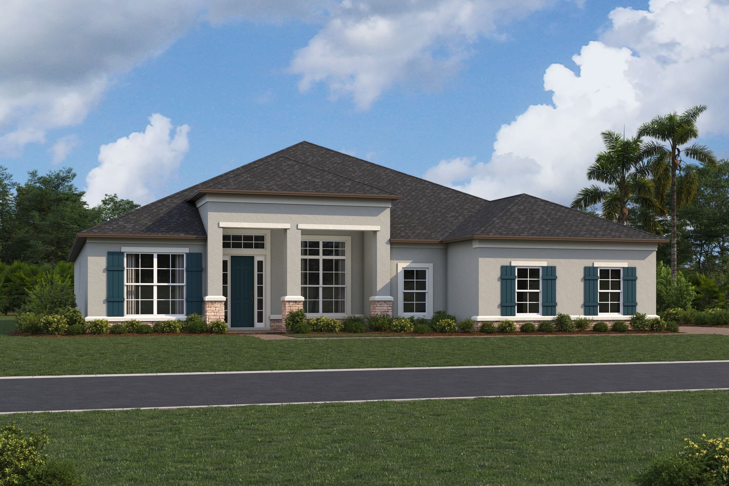Brookhaven Elevation Solaceatcornerlake
