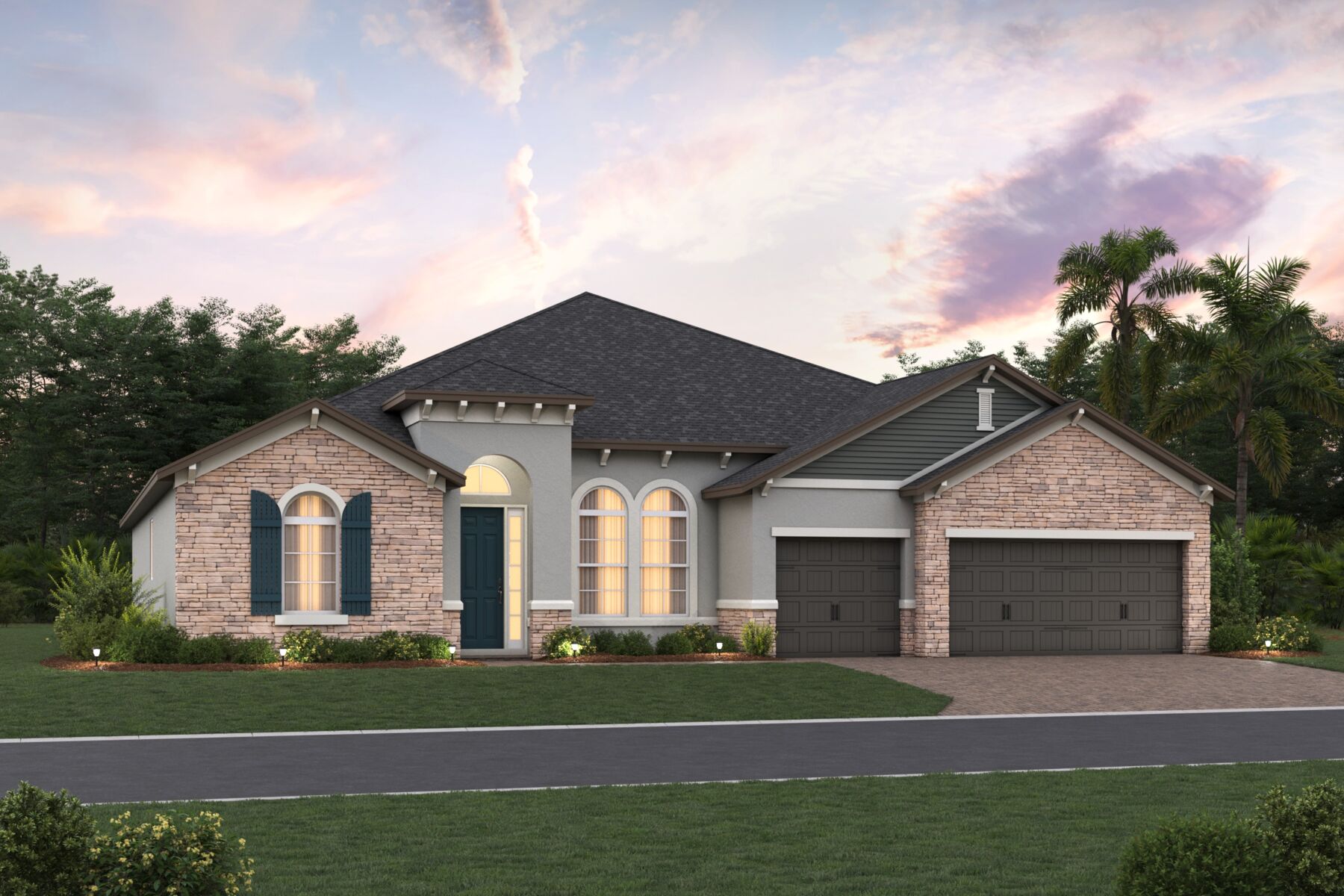 Brookhaven Elevation Solaceatcornerlake