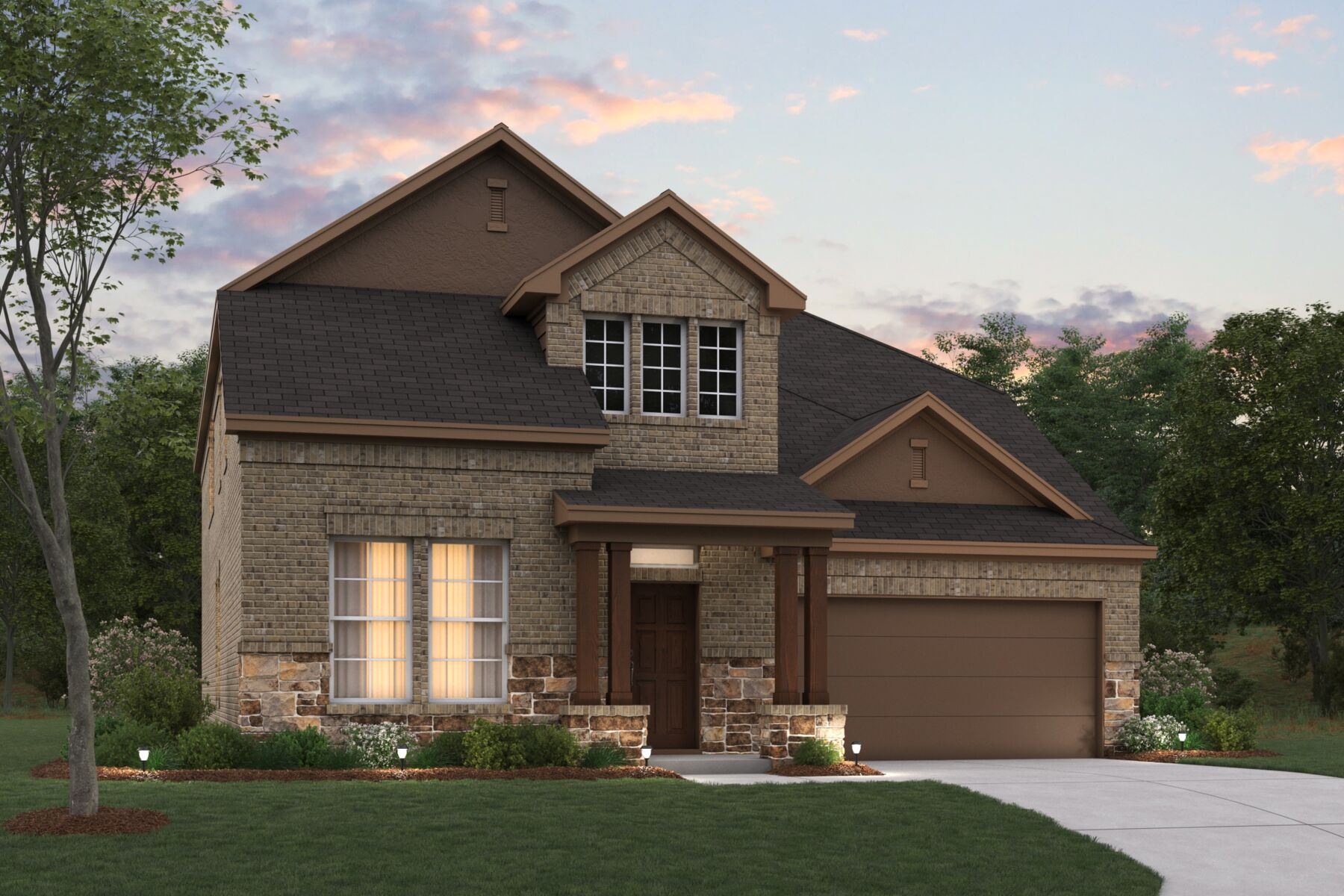 Presidio Elevation C - Optional Stone