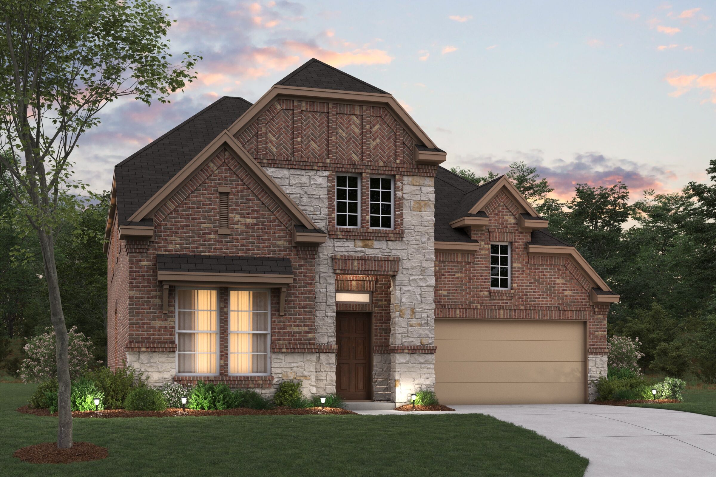 Presidio Elevation E - Optional Stone