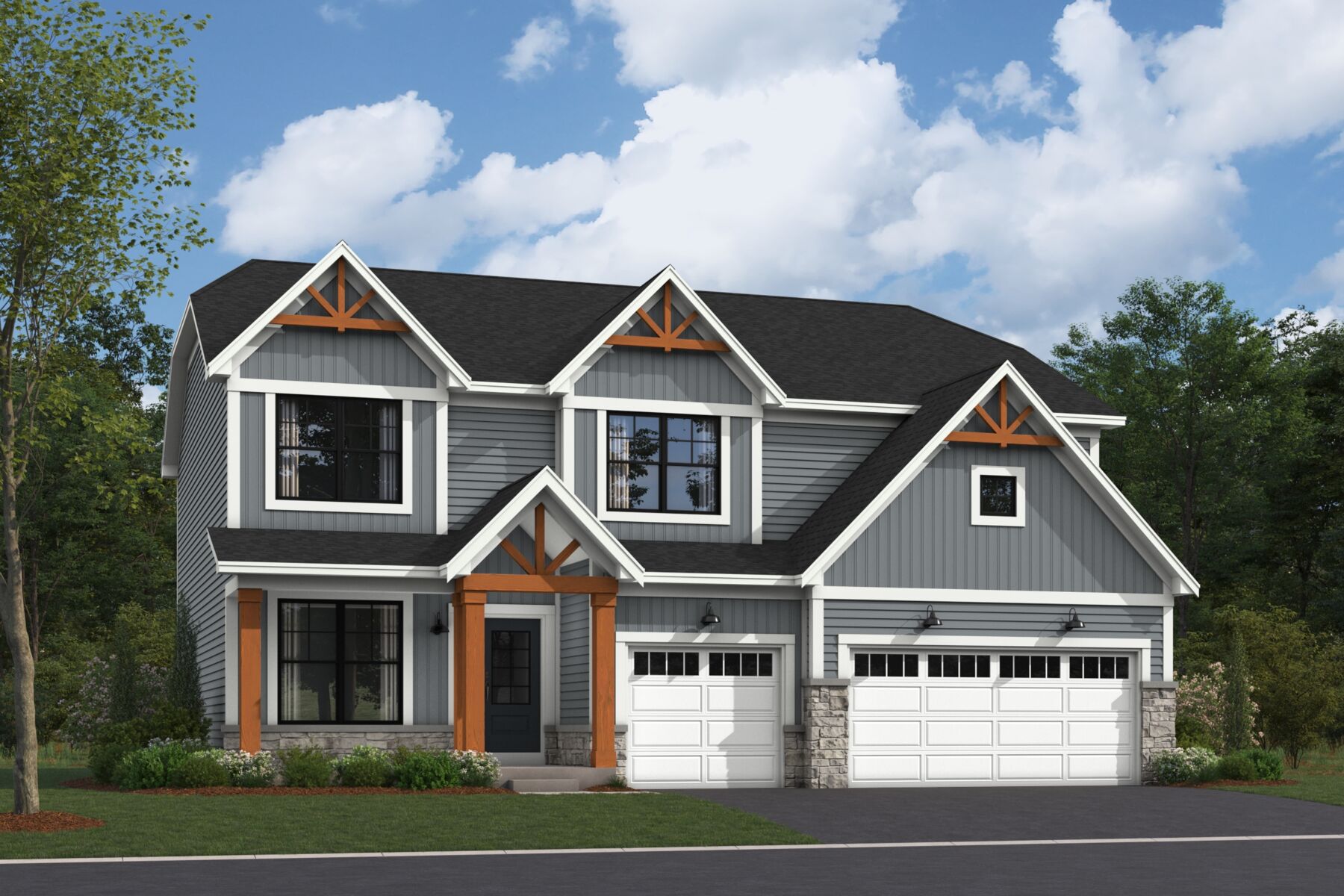 Essex Elevation Rustic Farmhouse