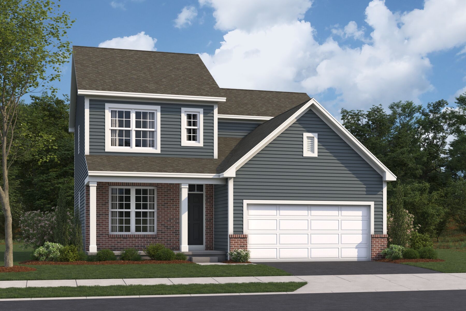 Bexley Elevation A with Brick