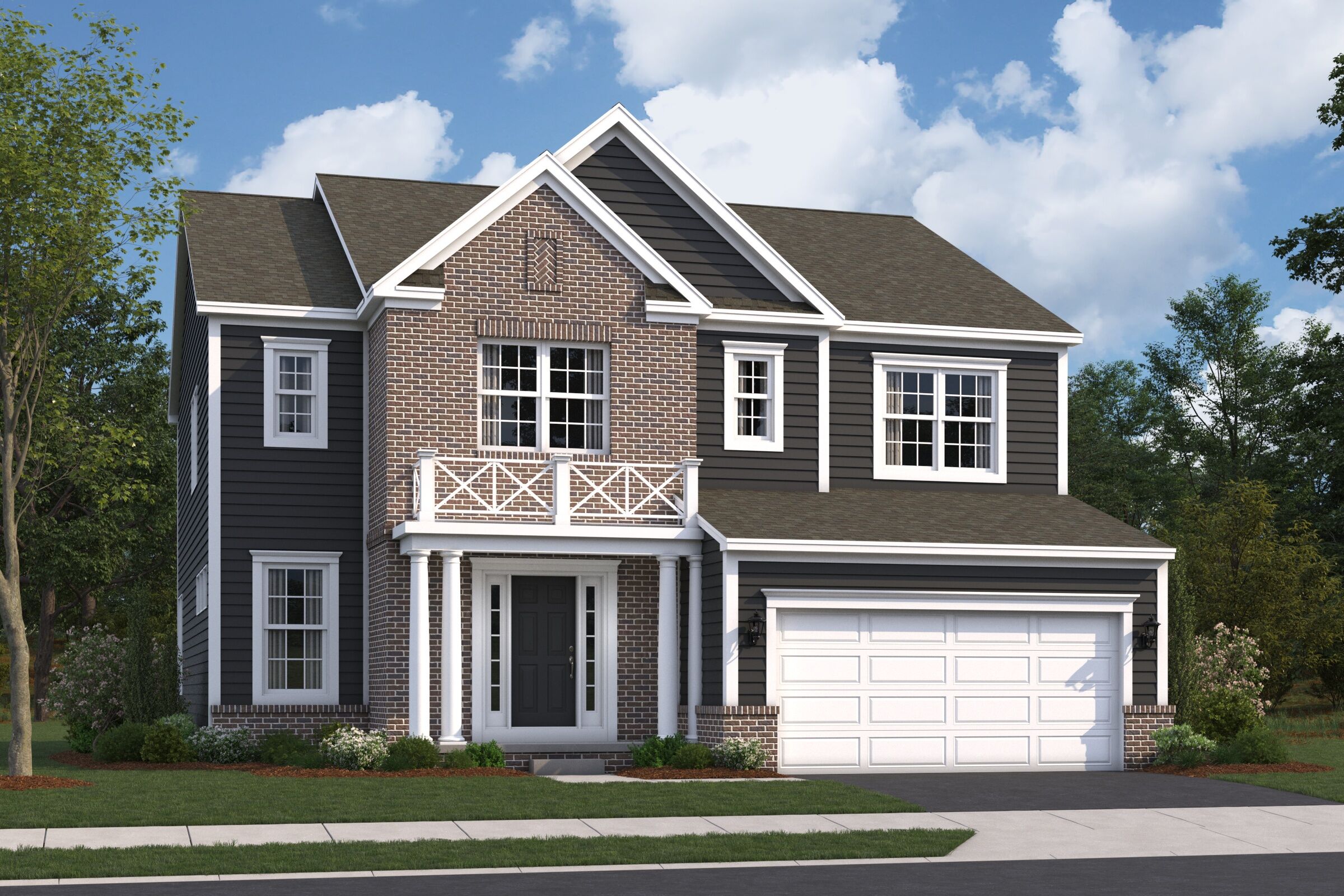 Dartmouth Elevation A with Brick