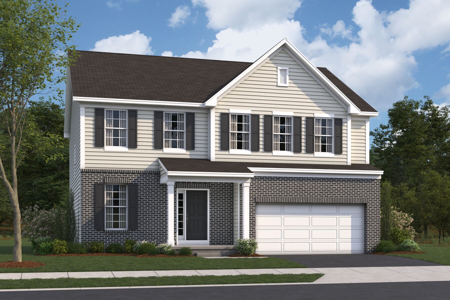 Findlay Elevation A with Brick