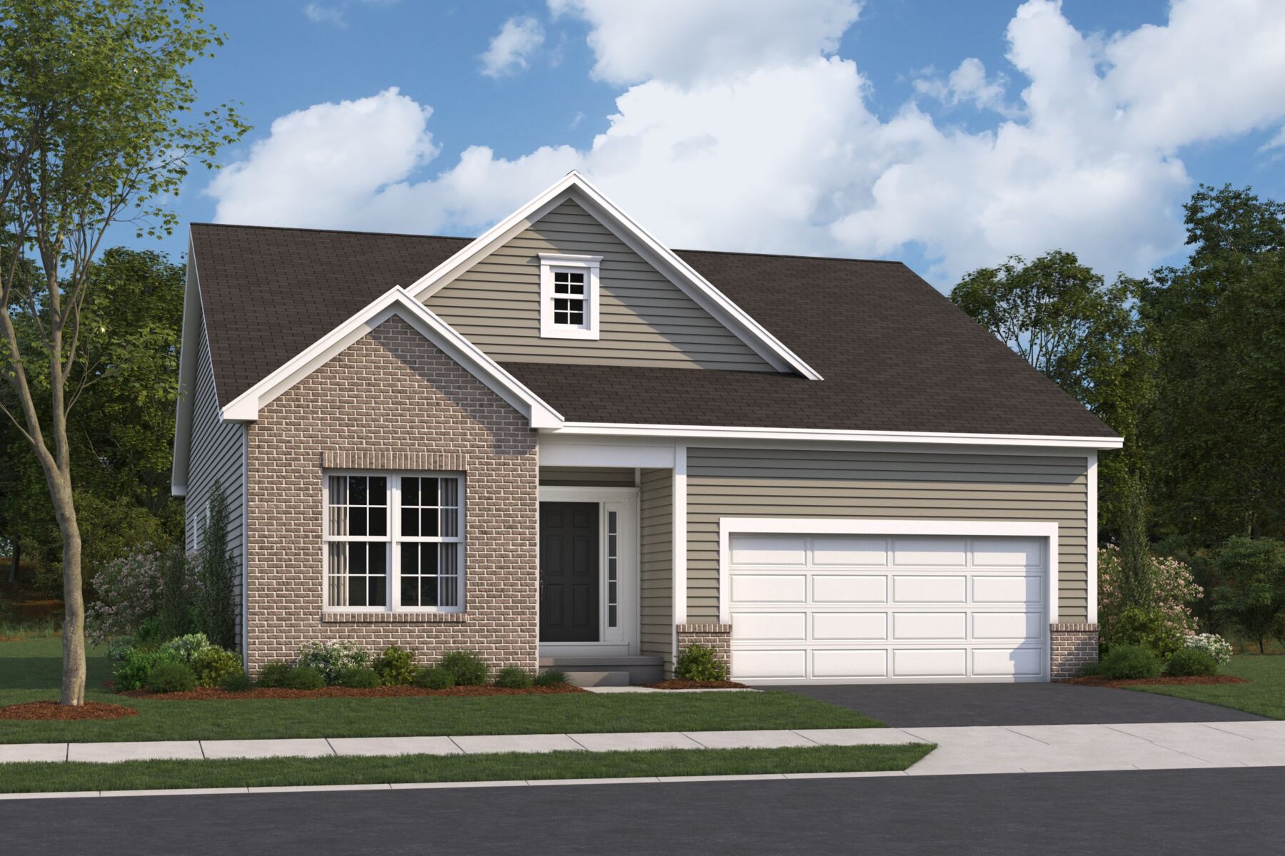 Fremont Elevation A with Brick