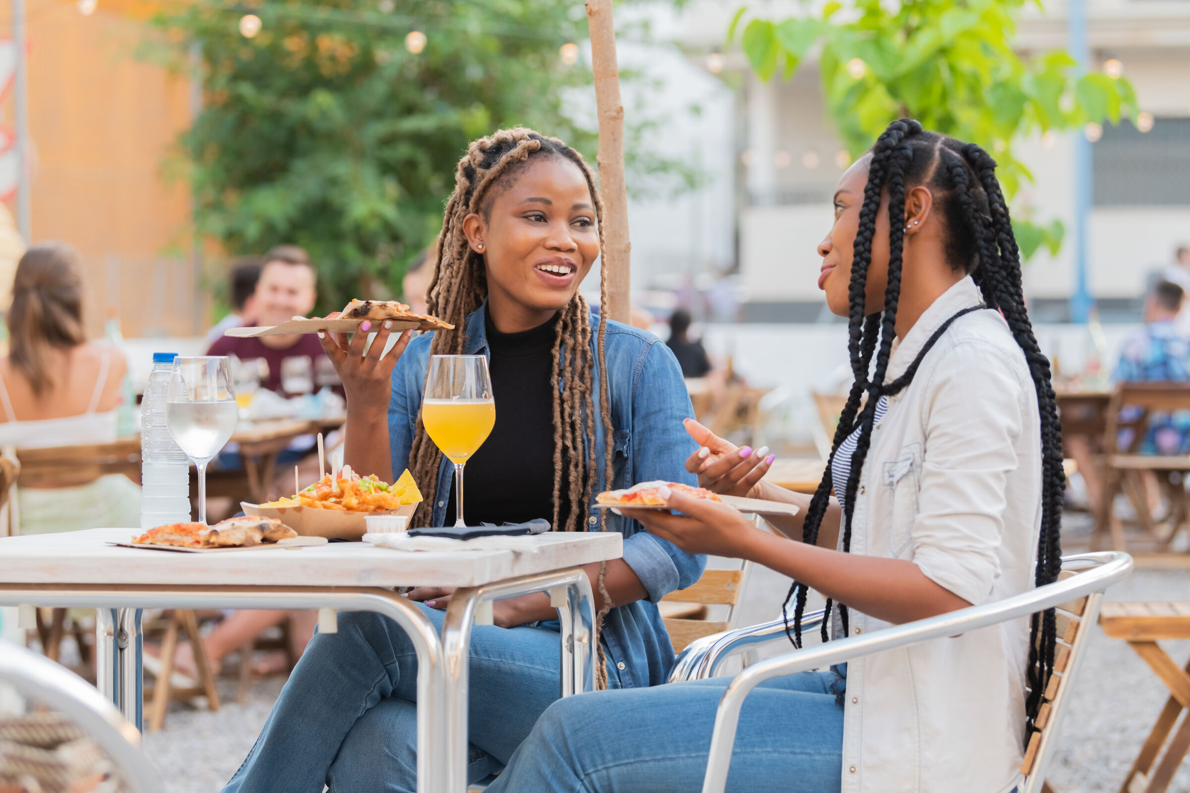 People Eating at Restaurant