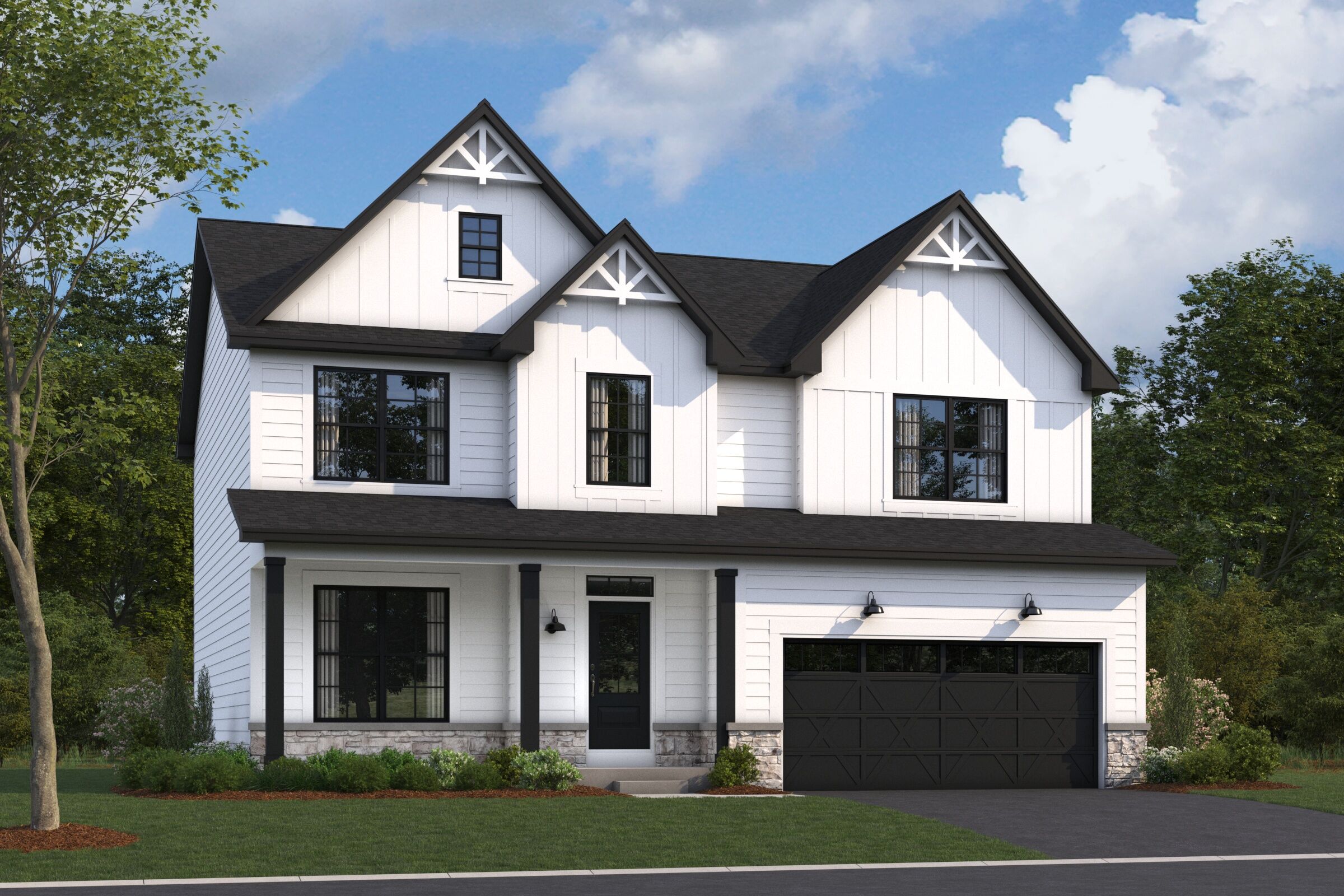 Dunbar Elevation Urban Farmhouse