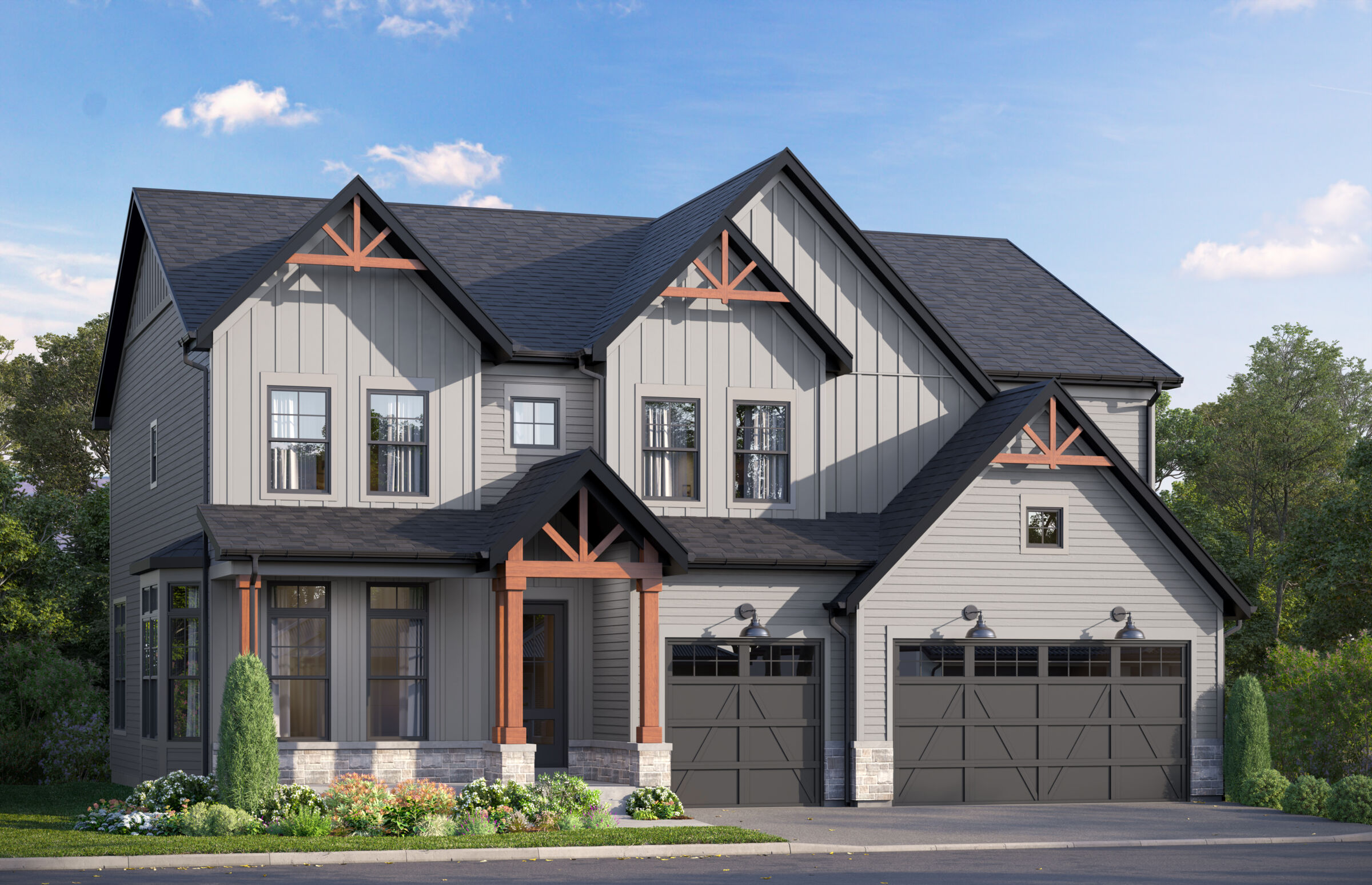 Lyndale Elevation Rustic Farmhouse