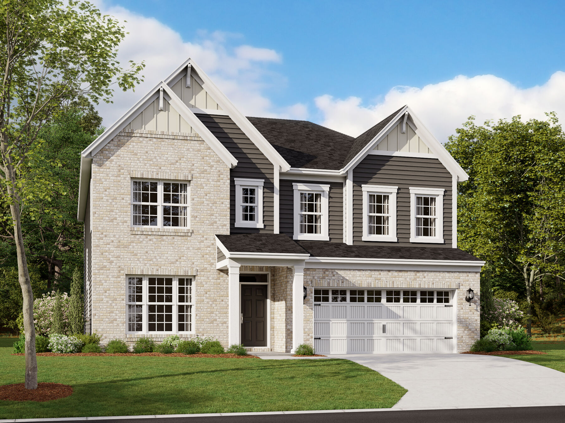 Glendale Elevation D with Optional Brick