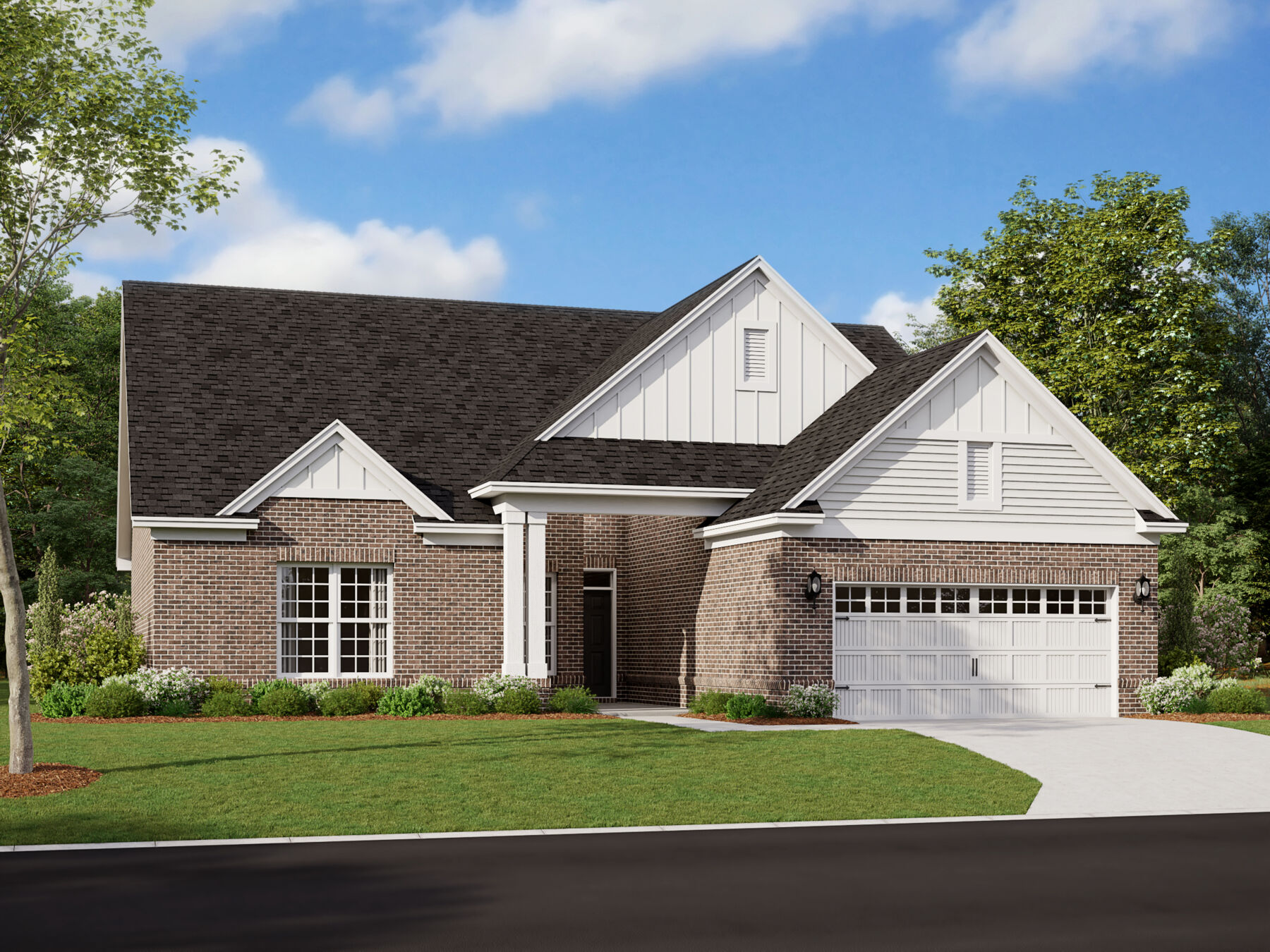 Kentmore Elevation B with Optional Brick