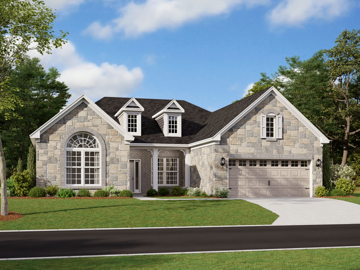 Cheswicke II Elevation E with Optional Stone and Brick
