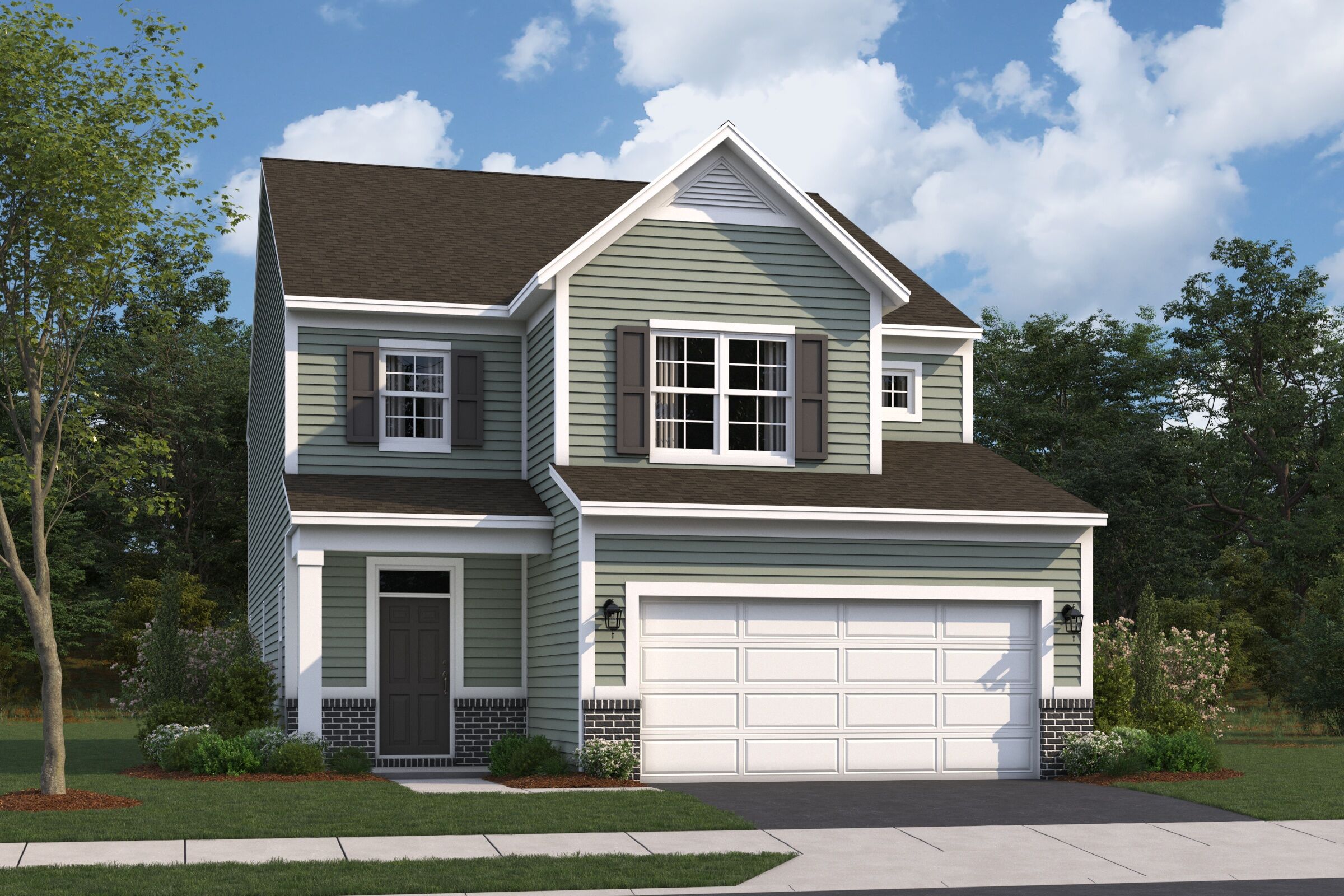 Attucks Elevation A with Optional Brick