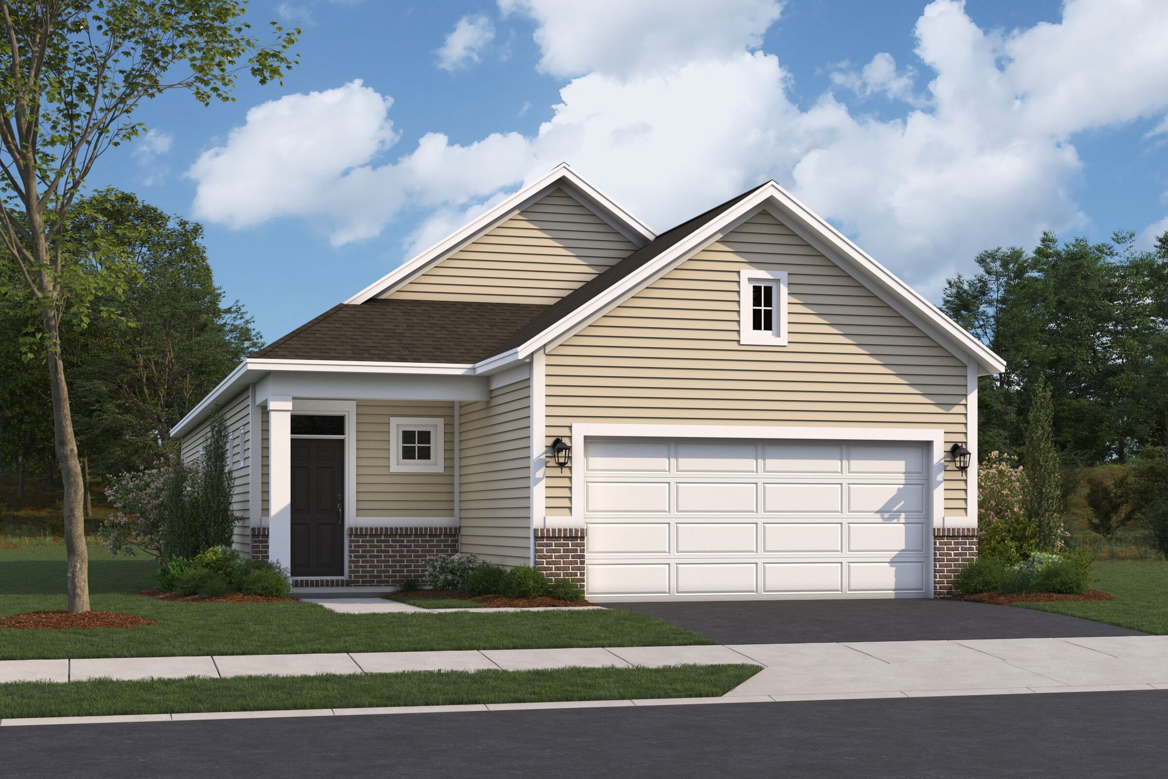 Hinkle Elevation A with Optional Brick