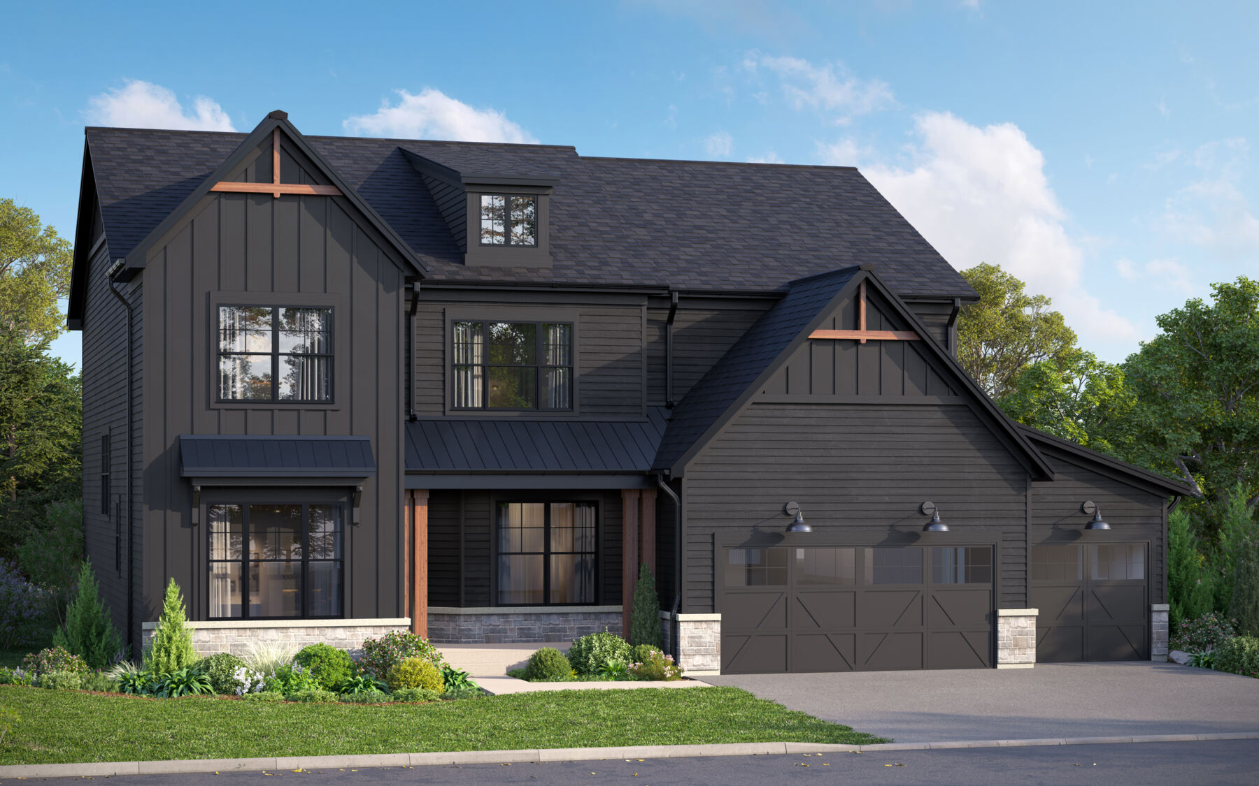 Sutcliff Elevation Urban Farmhouse 