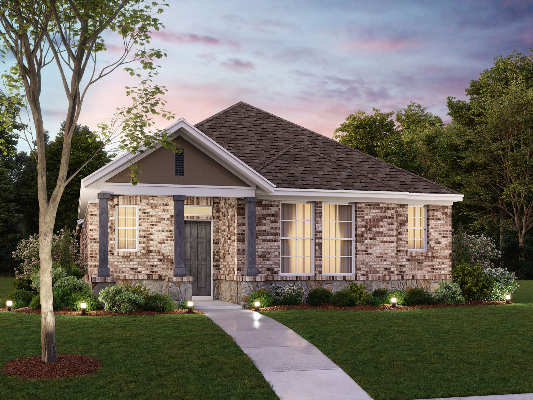 Marigold Elevation C - Optional Stone