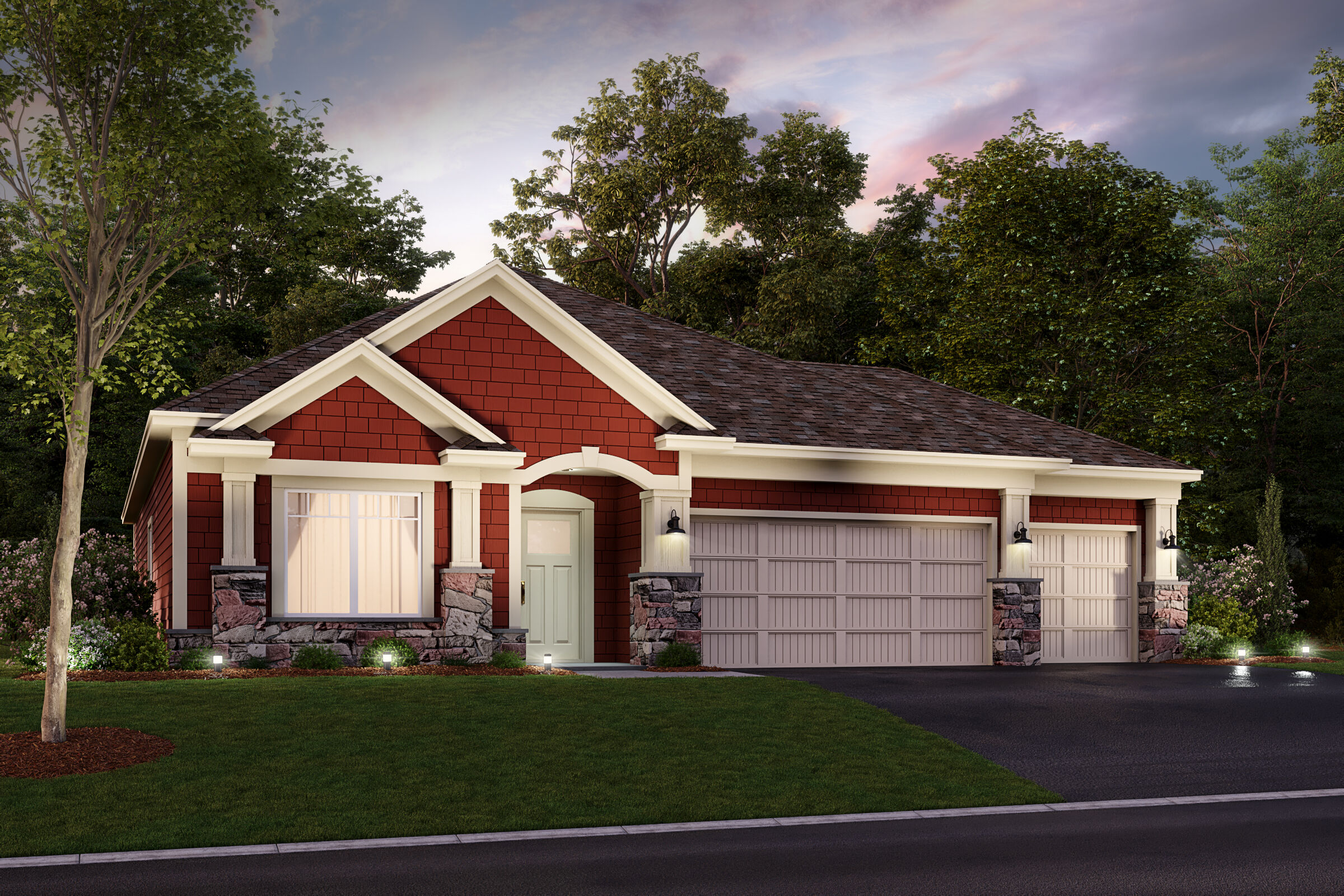 Cedarwood II Elevation D | 3 car