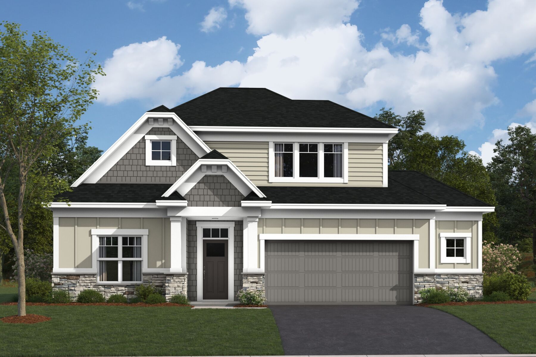 Aspen Elevation A | 2 1/2 car