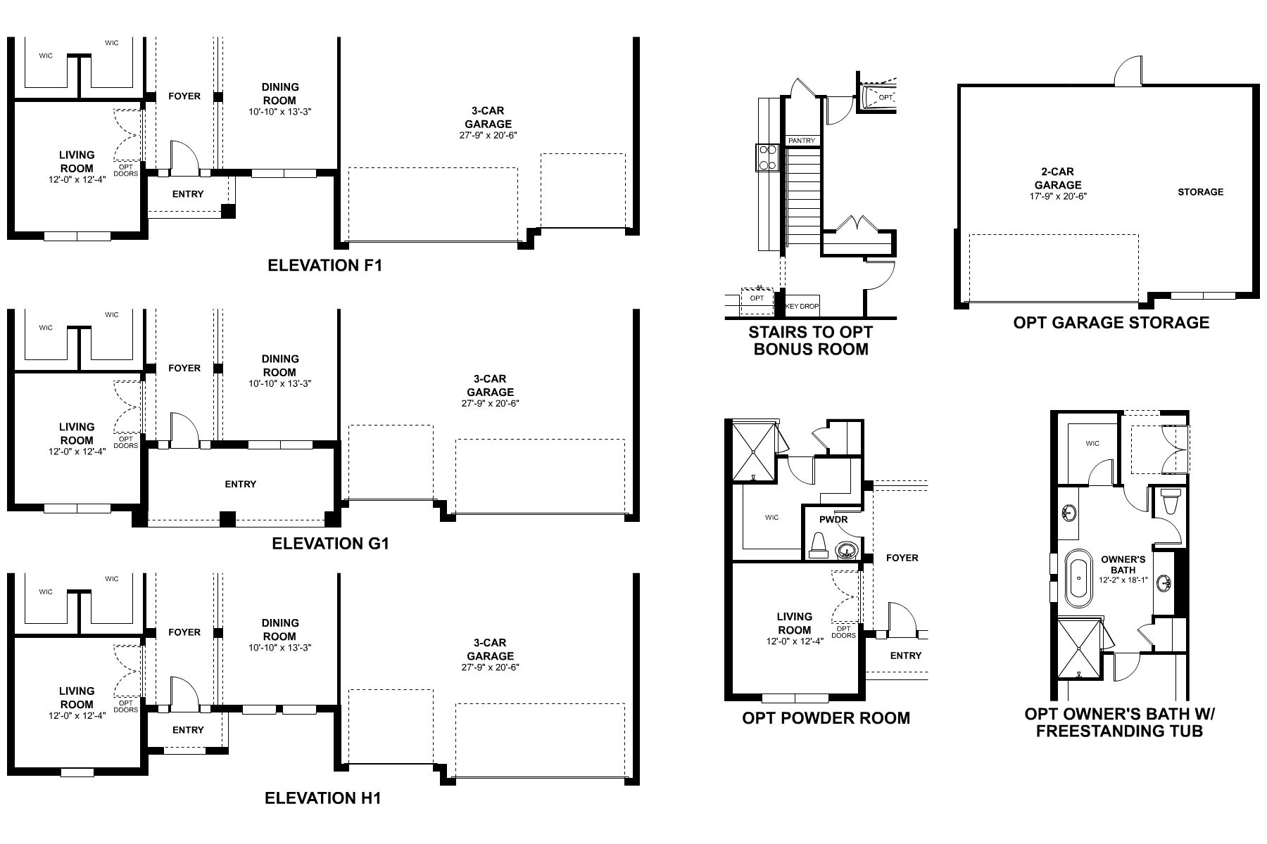 Brookhaven First Floor Options