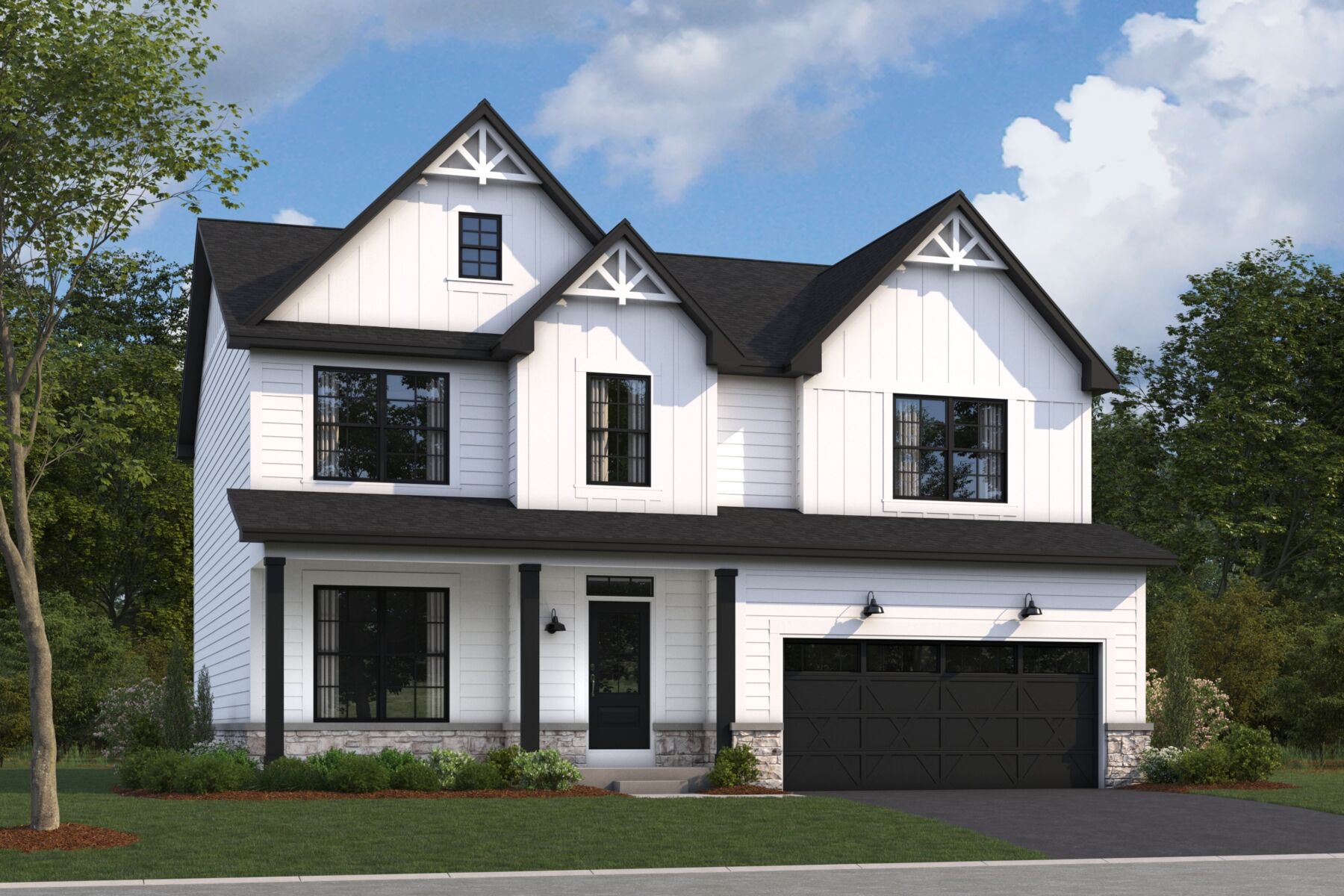 Dunbar Elevation Urban Farmhouse 