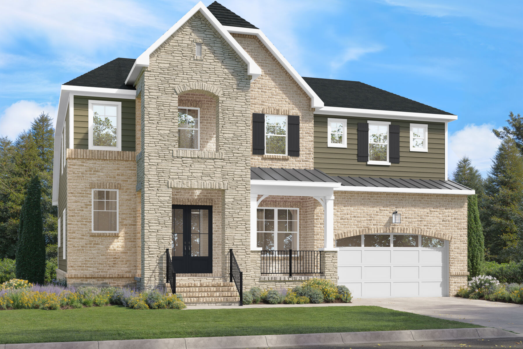 Davenport Elevation C - French Country