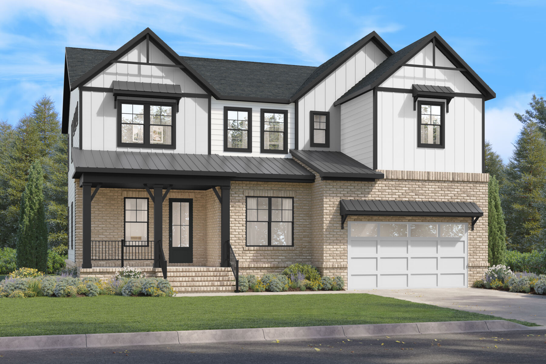 Hawthorne Elevation B - Farmhouse