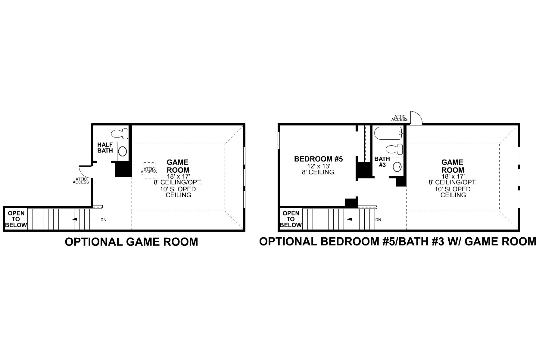 Acadia Second Floor Options