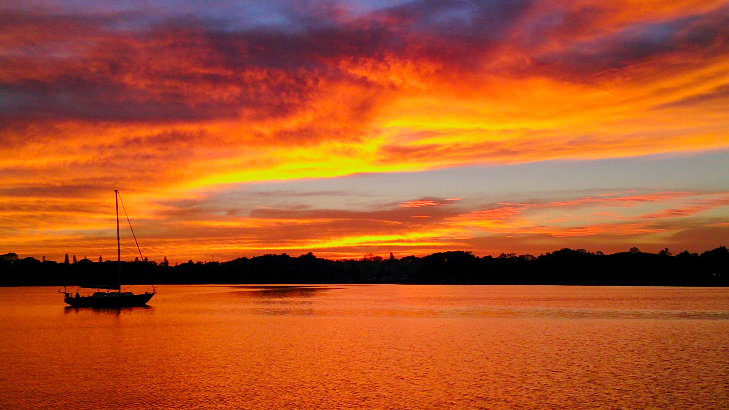 Sunset Over St. Petersburg in Tampa Bay Area