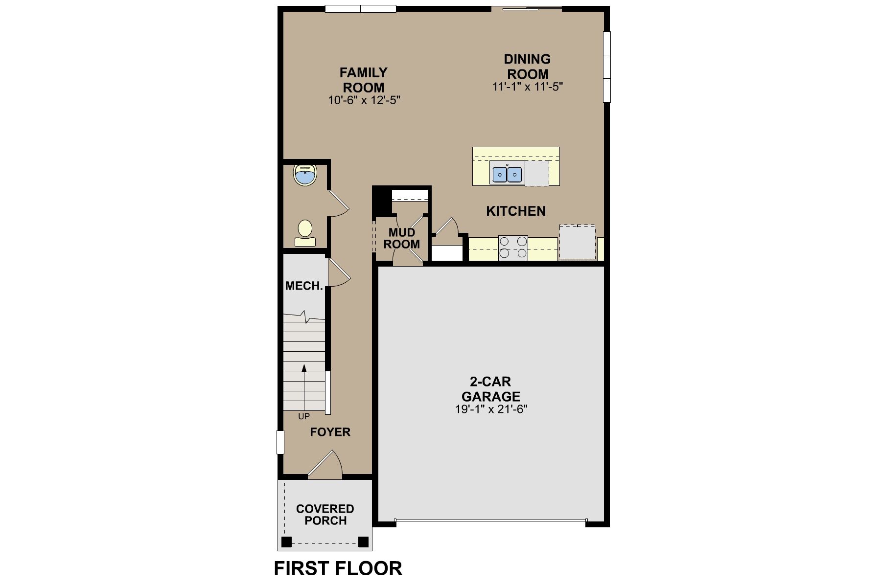 Andover First Floor 2 car garage Floorplan