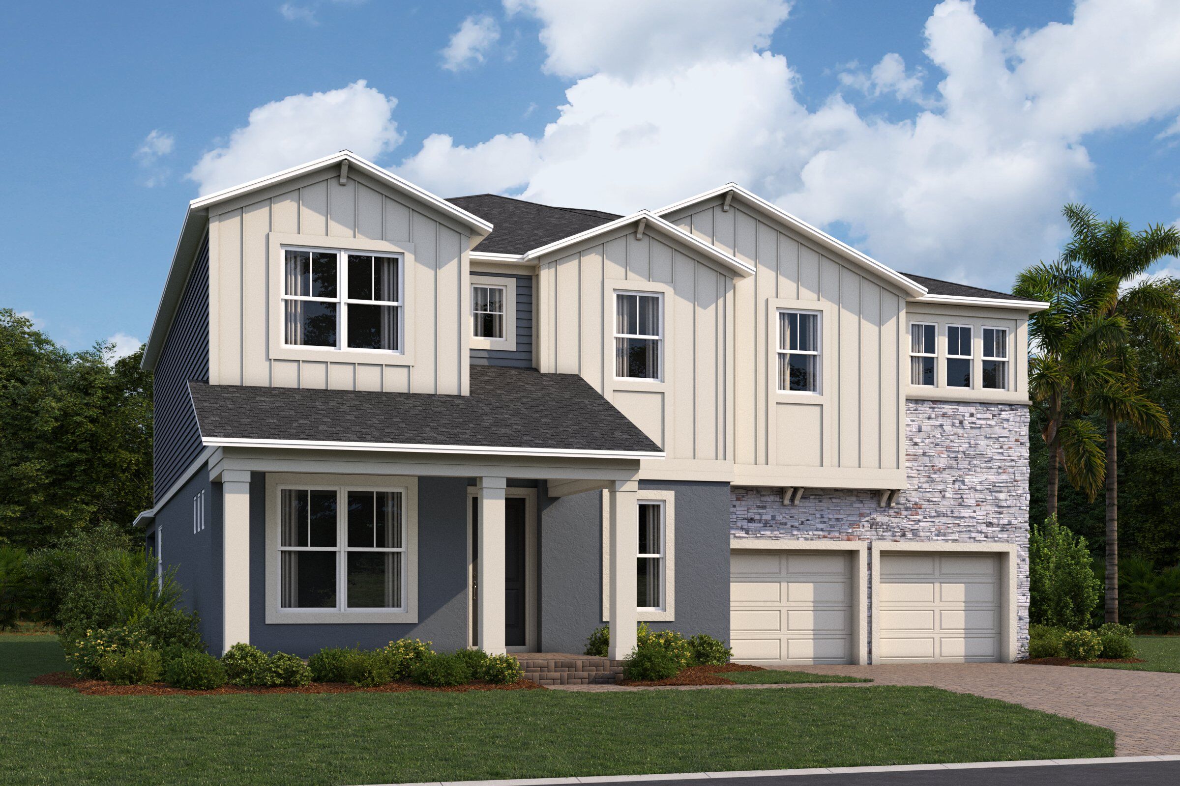 NewportXL Elevation  Modern Country