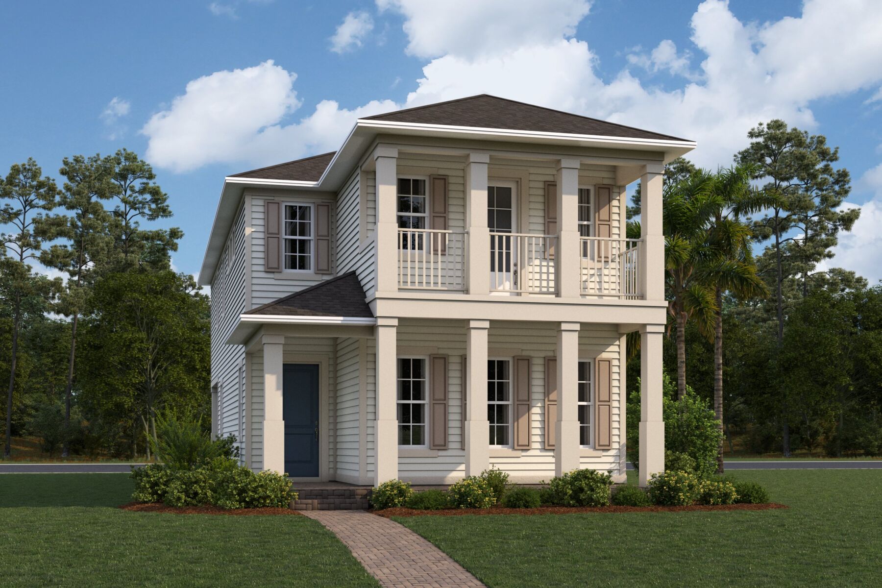Wekiva Elevation  Coastal Cottage