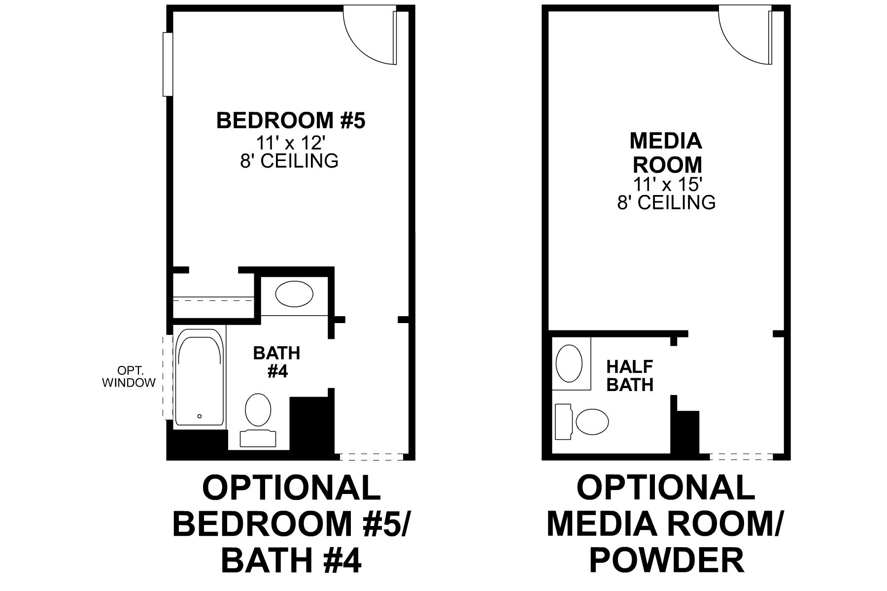Addison Second Floor Options
