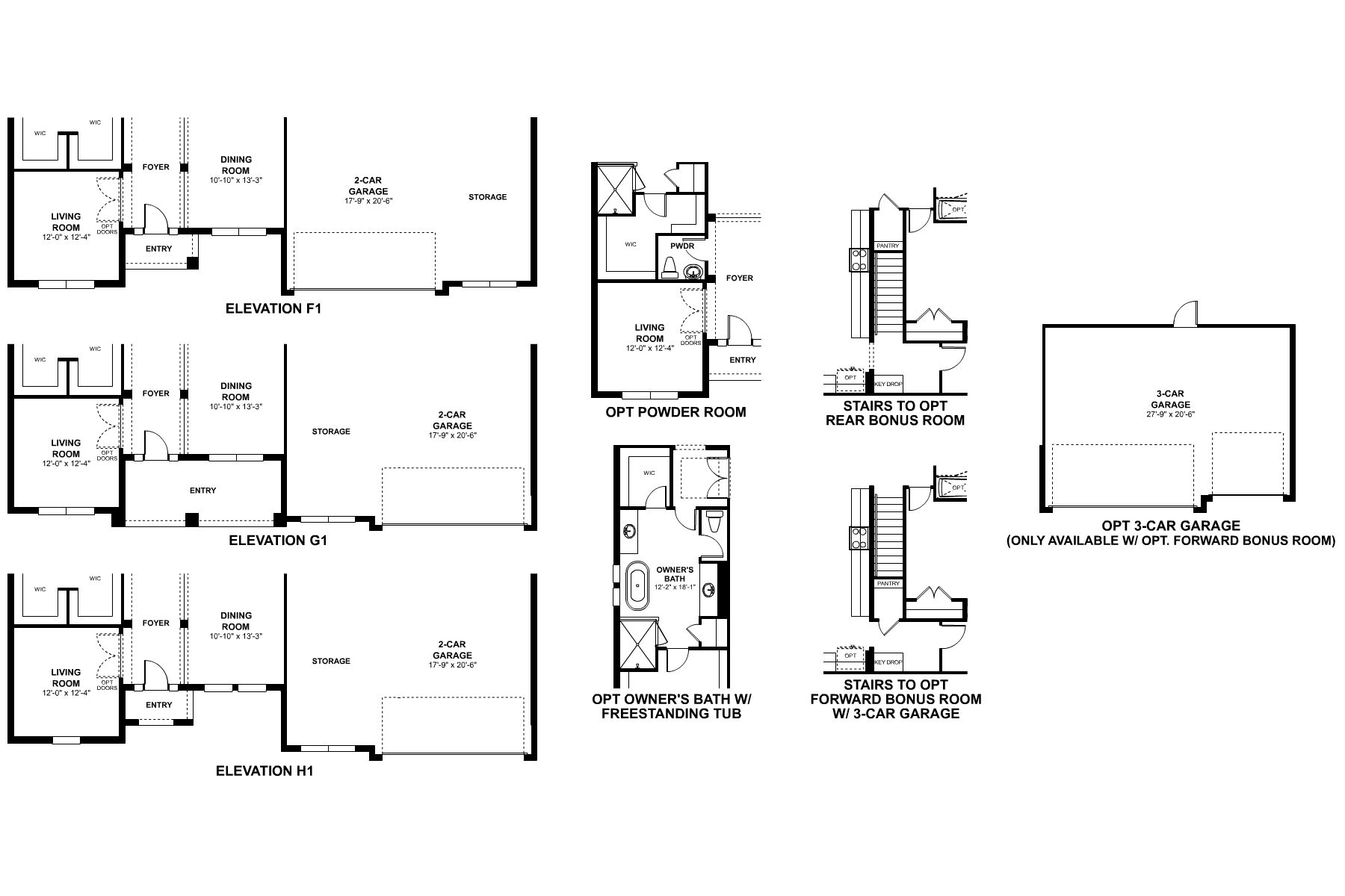 Brookhaven First Floor Options