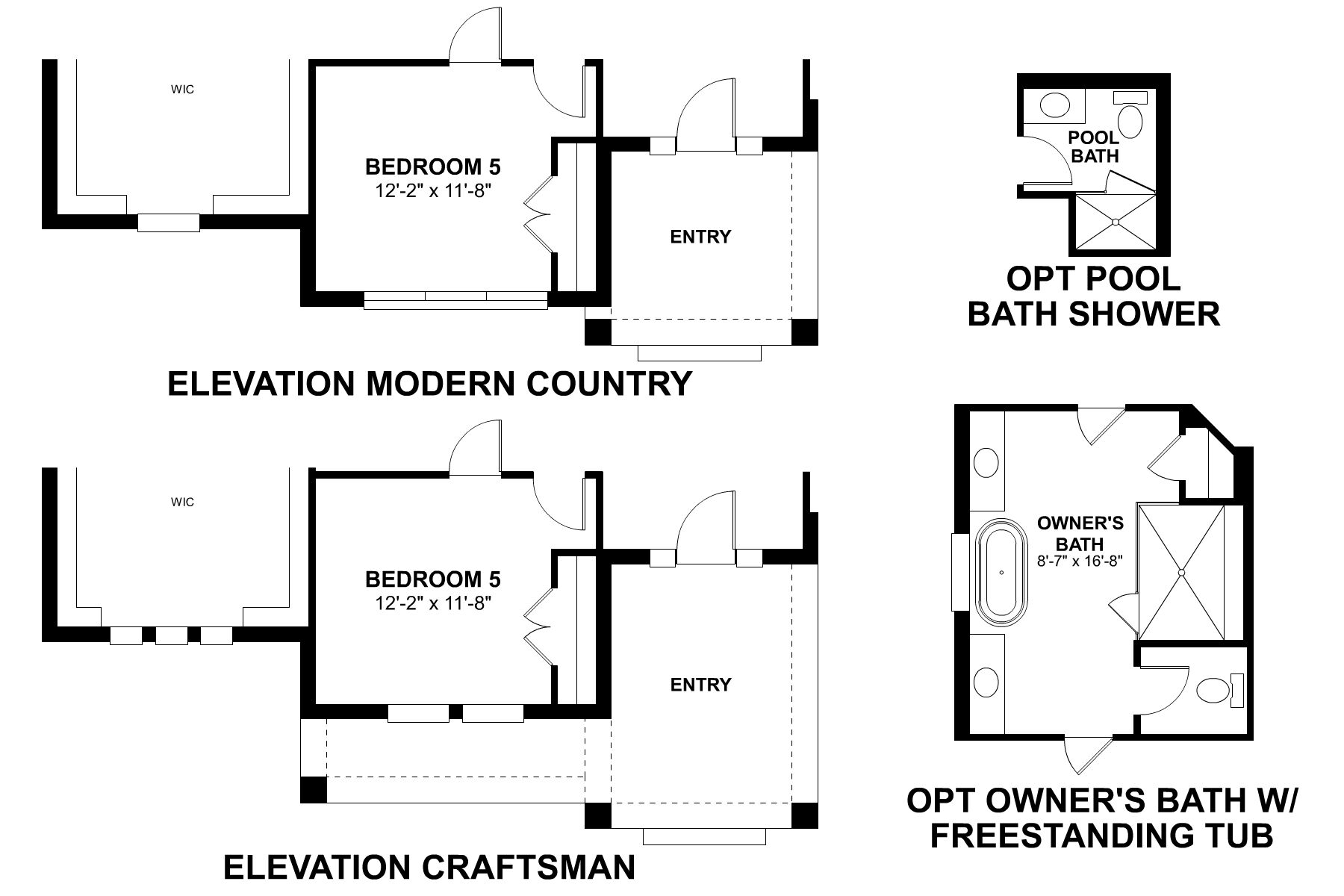 Serenity First Floor Options