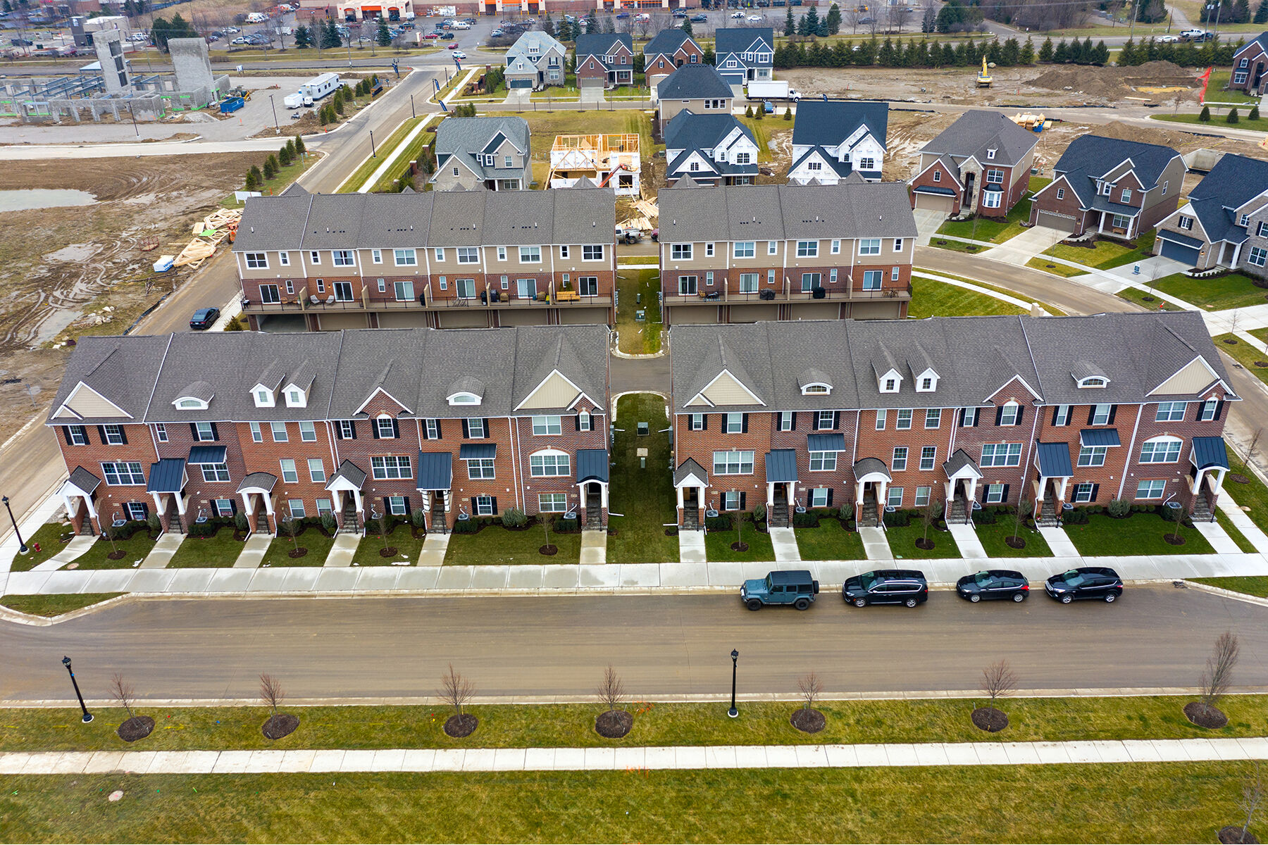 Village at Northville Townhomes Aerial