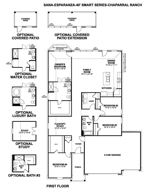 Esparanza 3 Car Floorplan Print