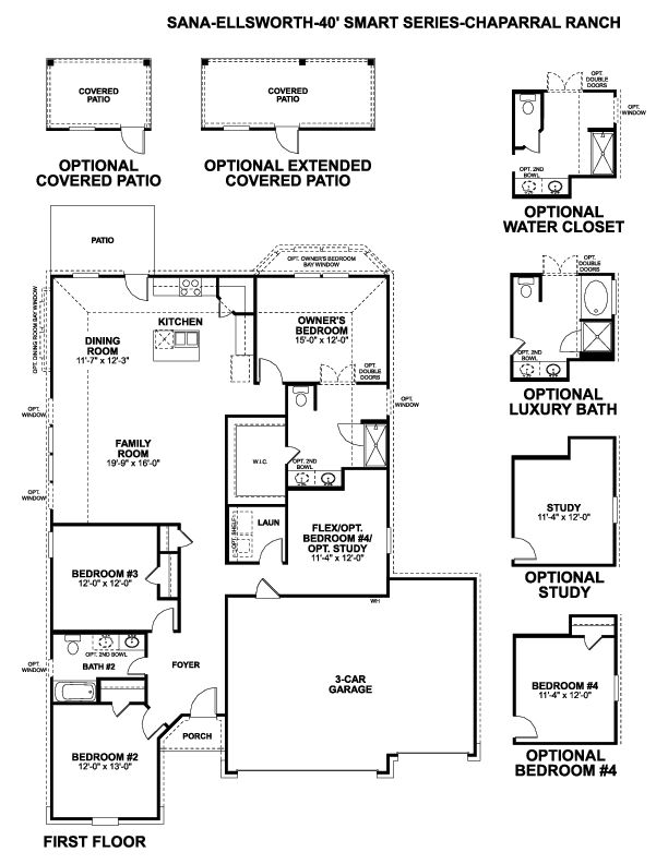Ellsworth 3 Car Floorplan Print