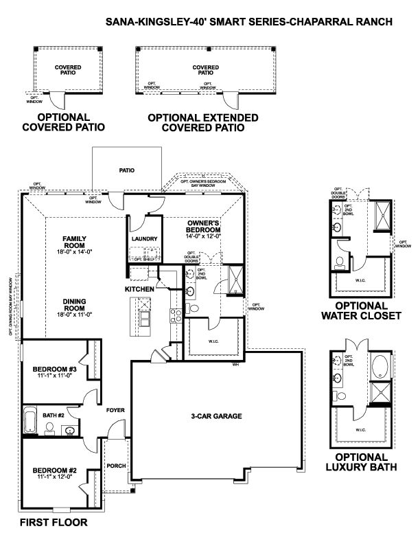 Kinglsey 3 Car Floorplan Print
