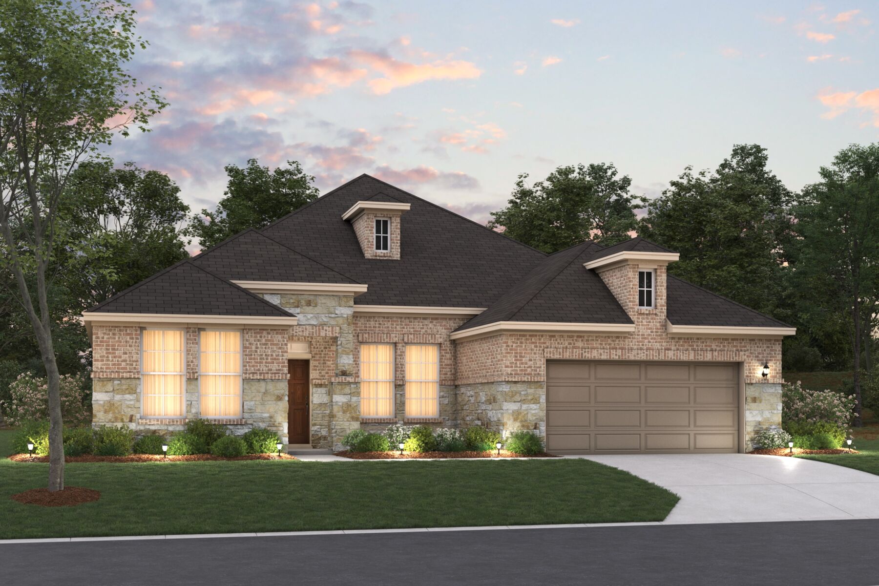 Highlander Elevation C - Optional Stone