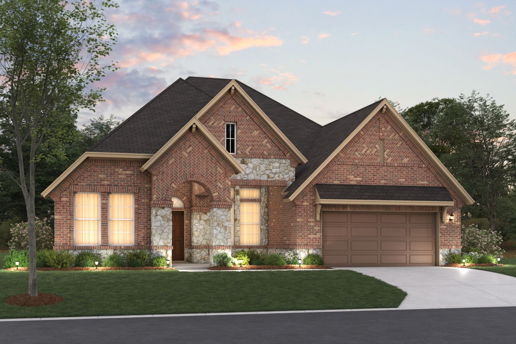 Highlander Elevation E - Optional Stone