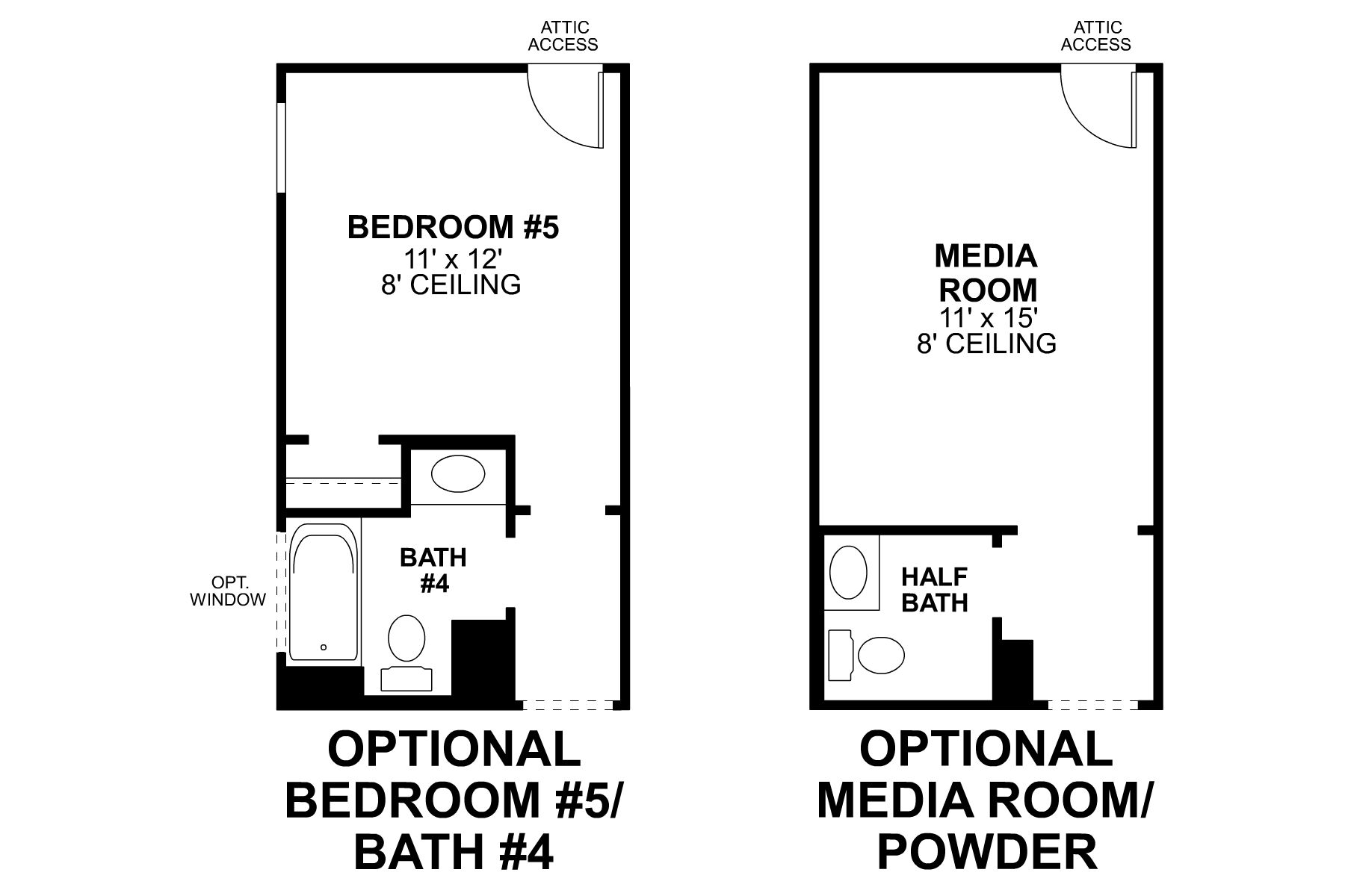 Addison Second Floor Options