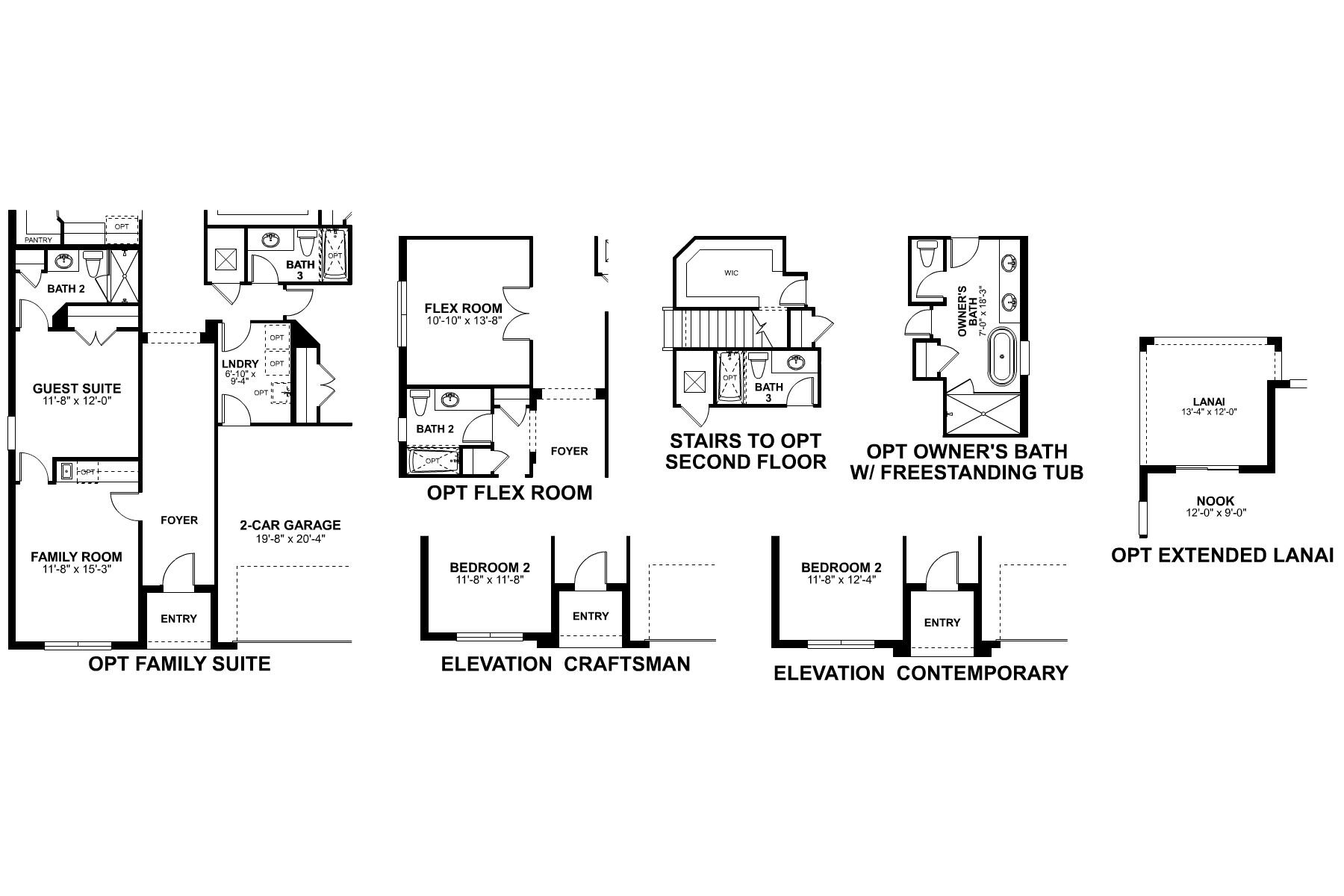 Piedmont First Floor Options