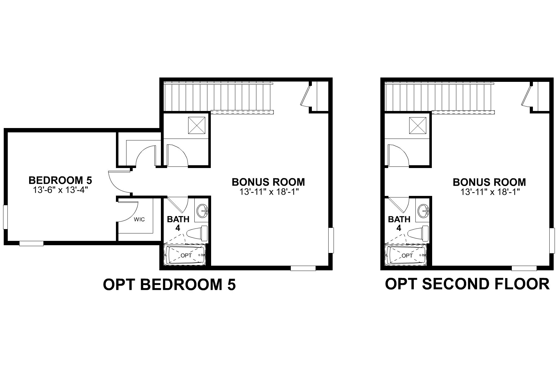 Piedmont Second Floor Options