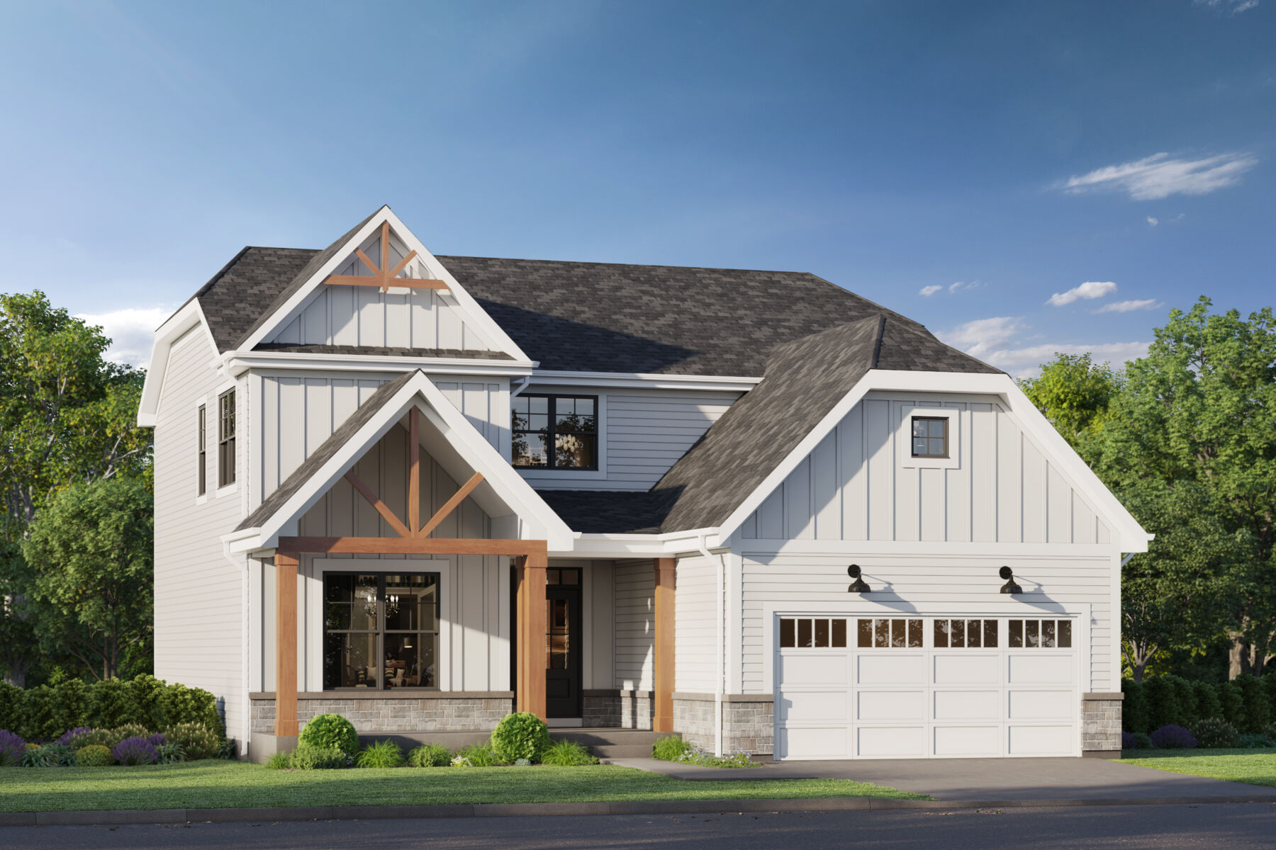 Barclay Elevation Rustic Farmhouse 