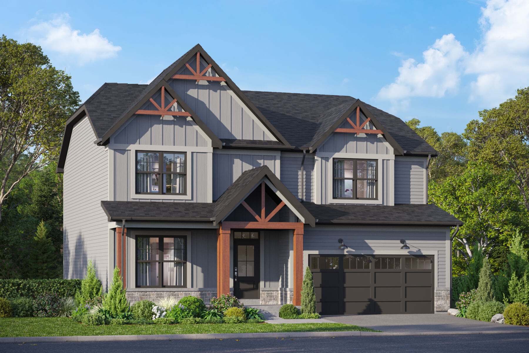 Dunbar Elevation Rustic Farmhouse 