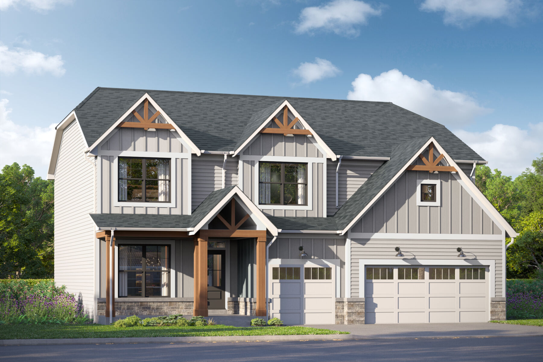 Essex Elevation Rustic Farmhouse 
