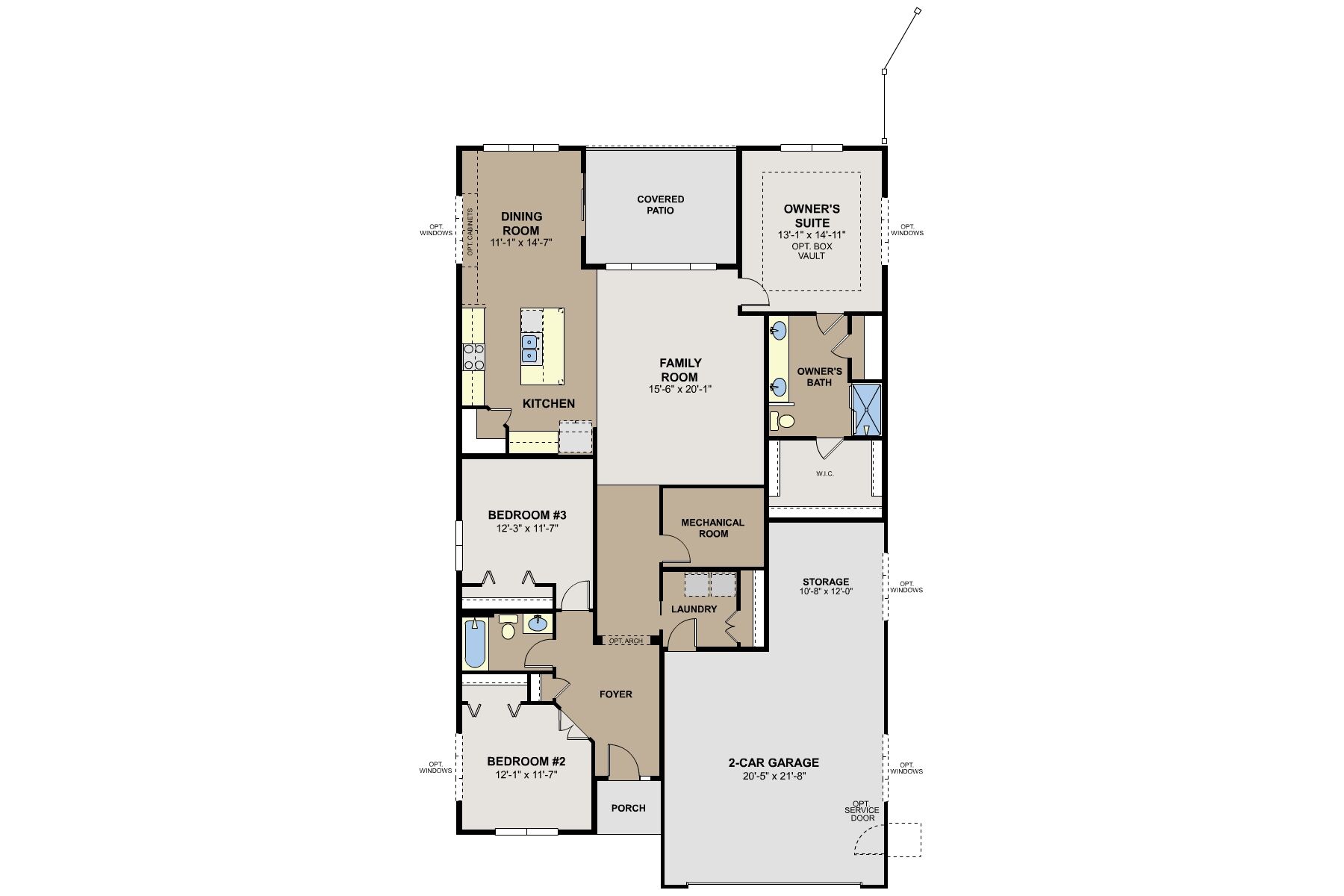 Willow II First Floor Floorplan