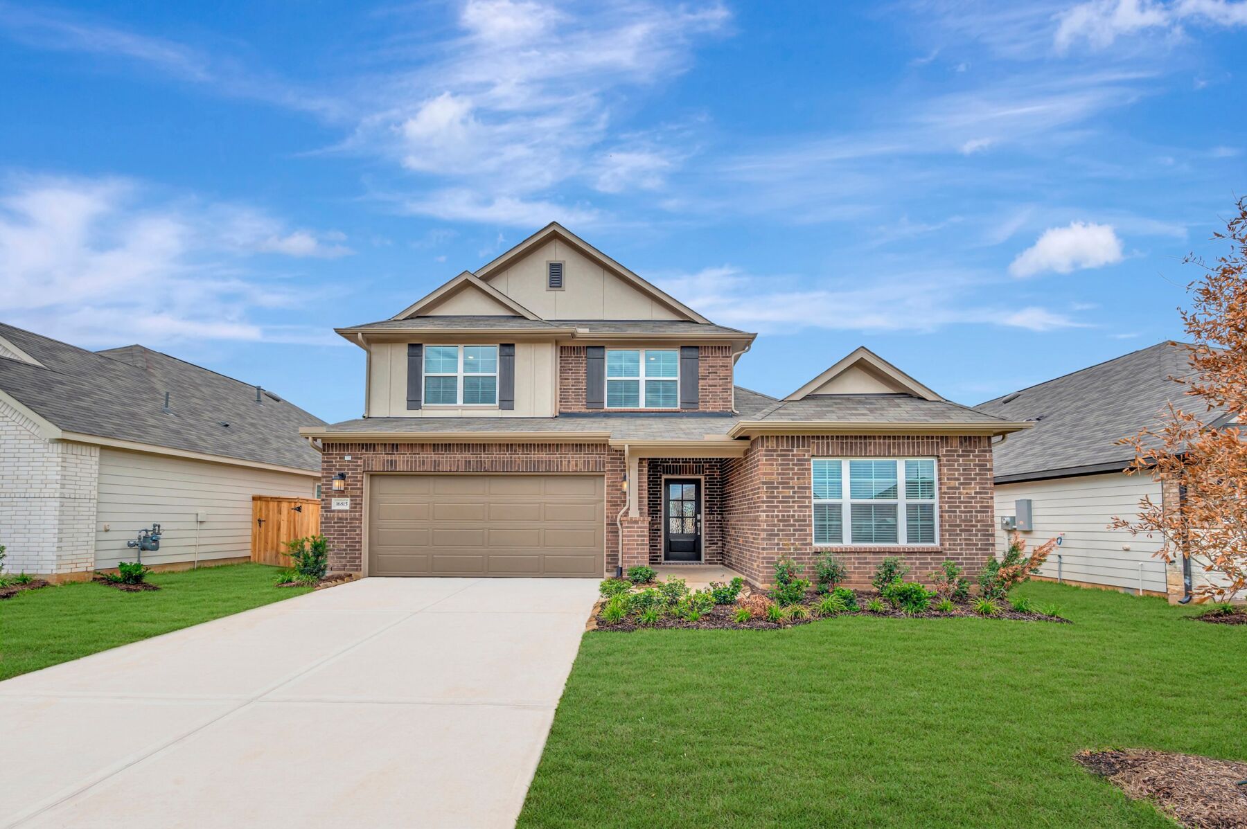 This home — photograph published by the builder